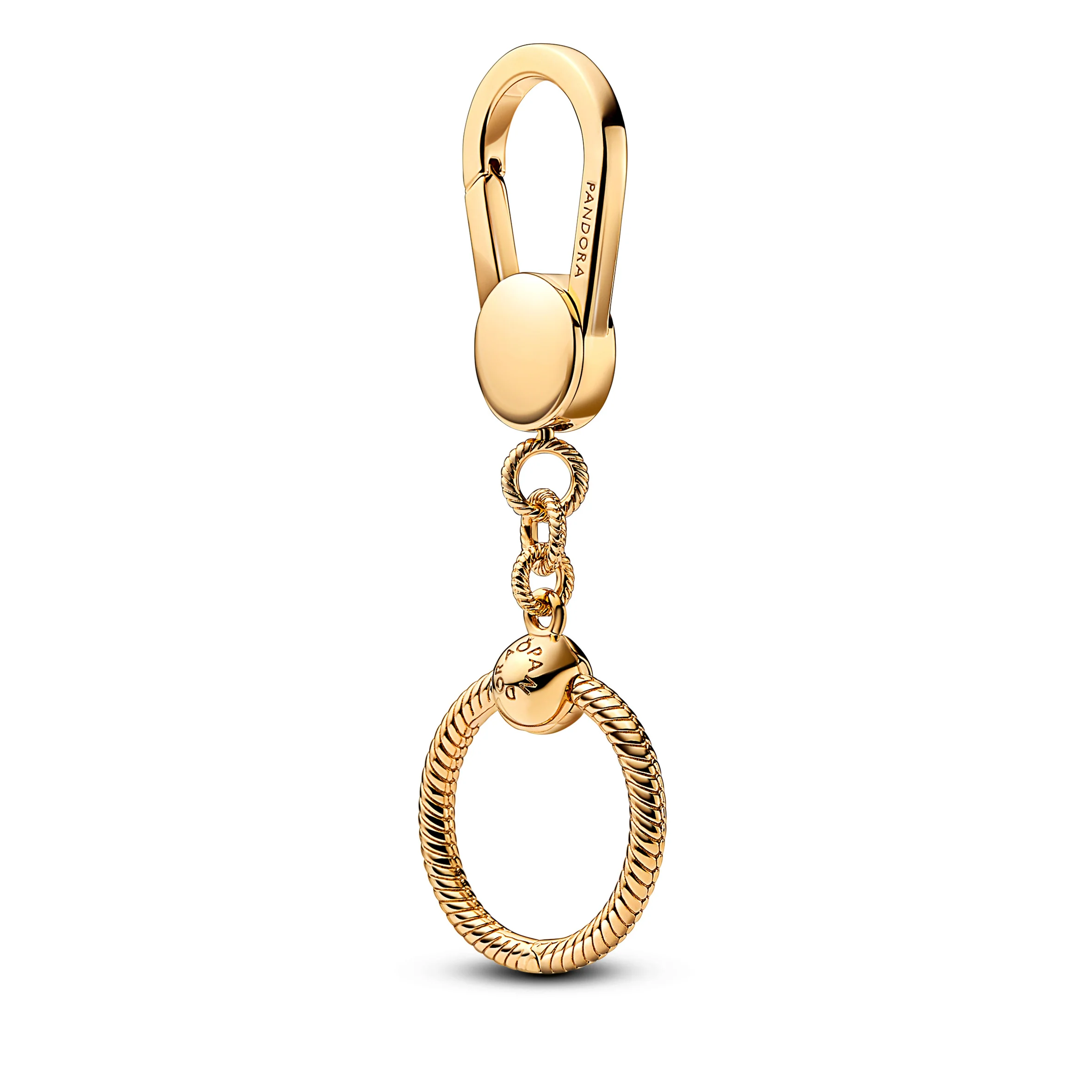 14K Gold-Plated Bag Charm Holder With Small Pandora O Pendant - Image 5