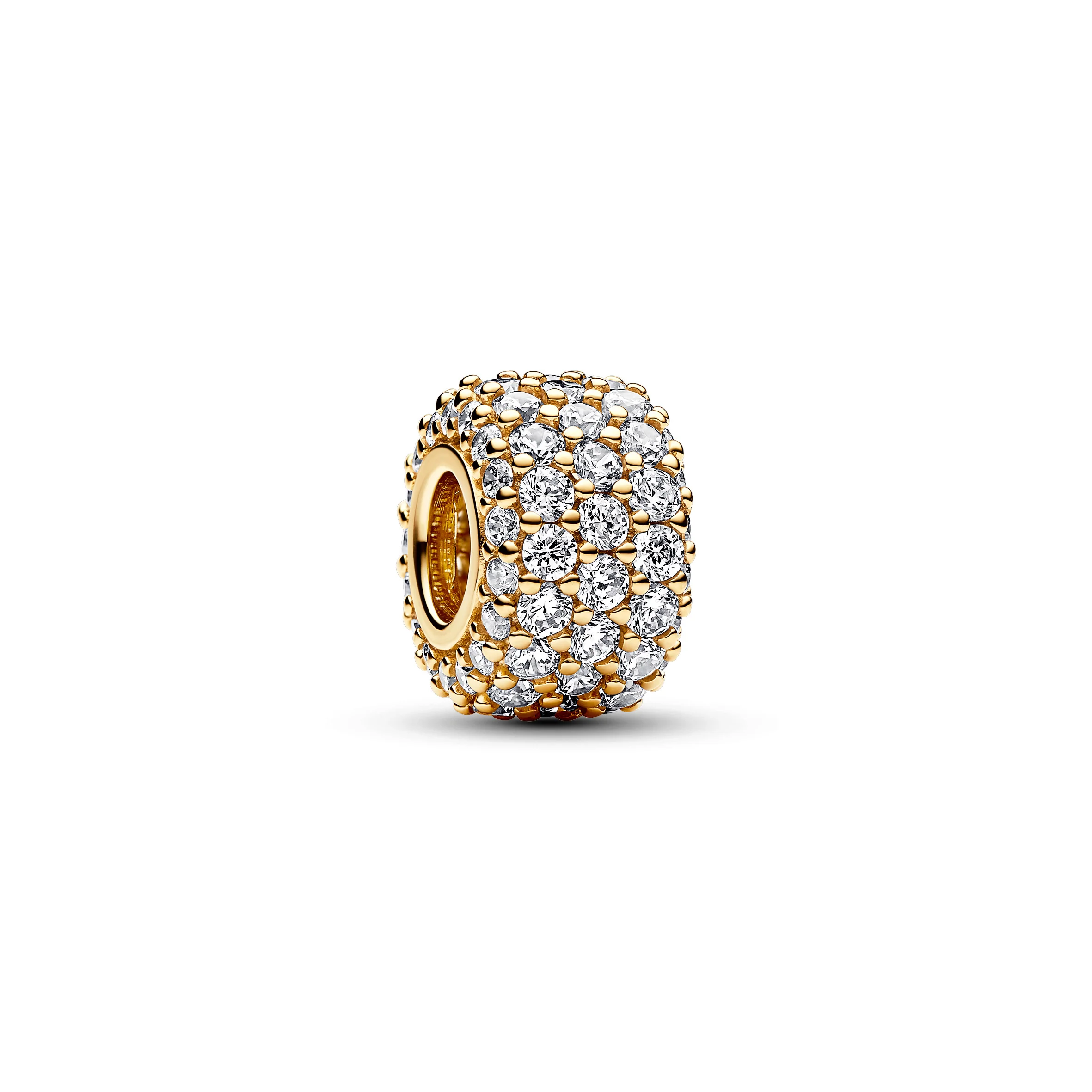 14K Gold-Plated Charm With Clear Cubic Zirconia - Image 4