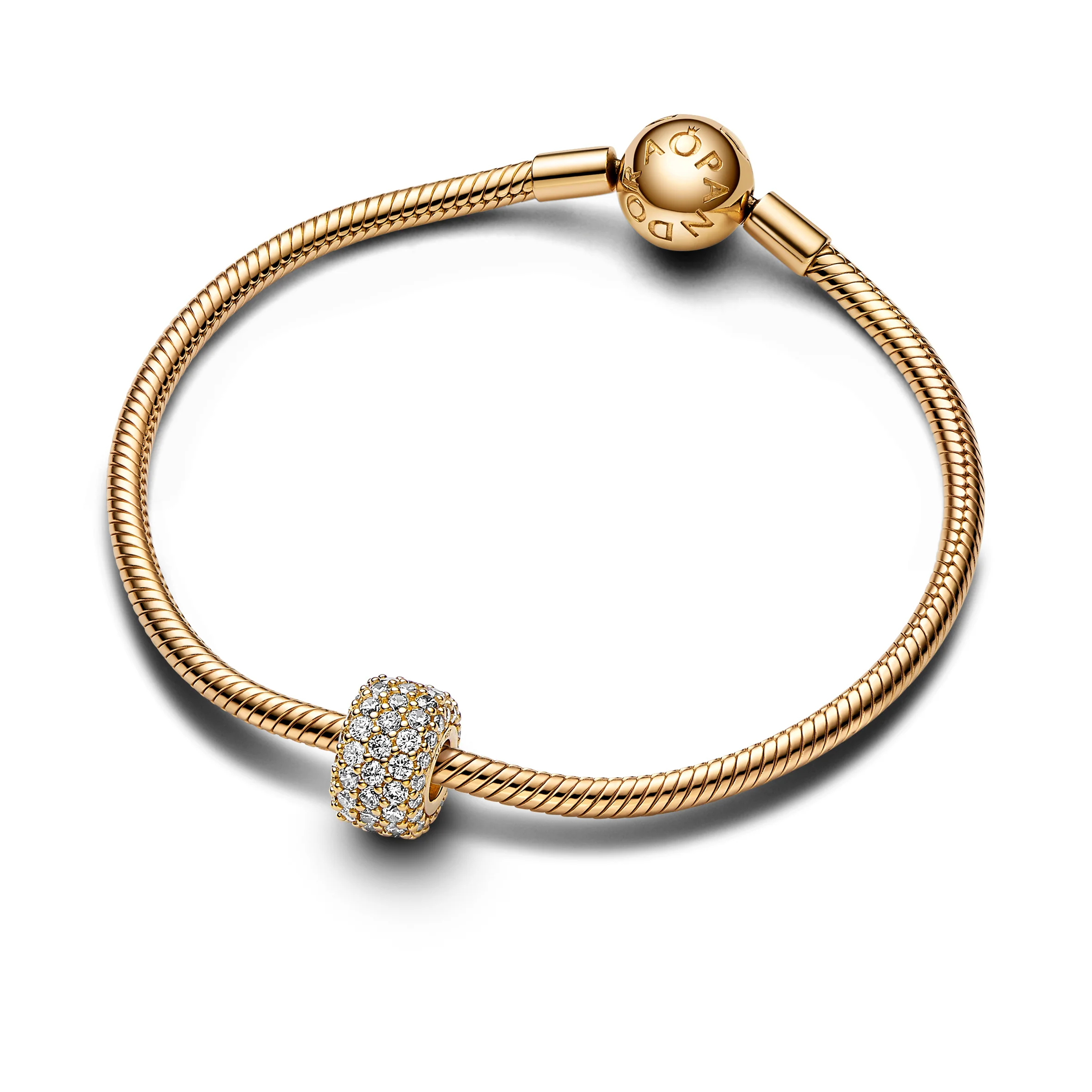14K Gold-Plated Charm With Clear Cubic Zirconia - Image 5