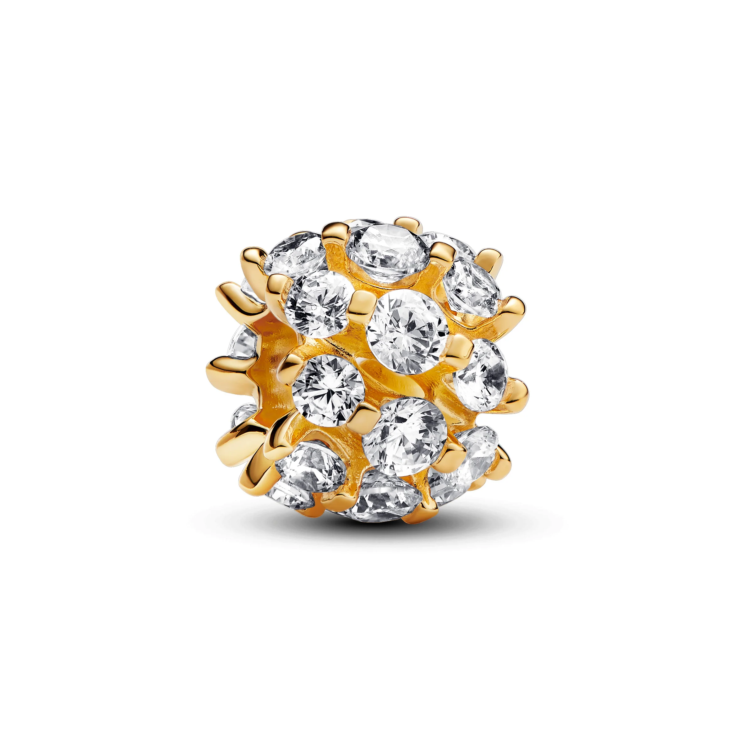 14K Gold-Plated Charm With Clear Cubic Zirconia - Image 4