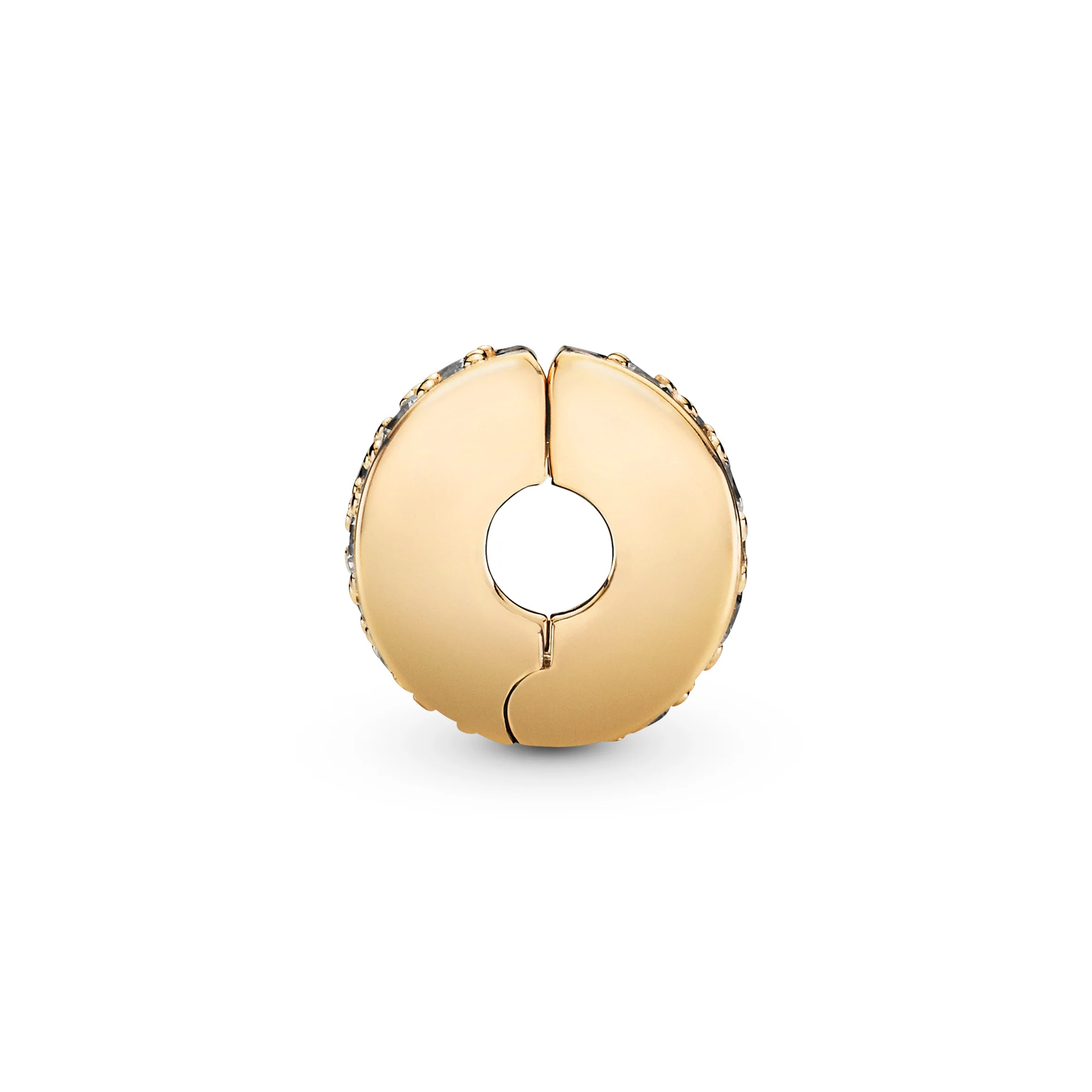 14K Gold-Plated Clip With Clear Cubic Zirconia And Silicone Grip - Image 5