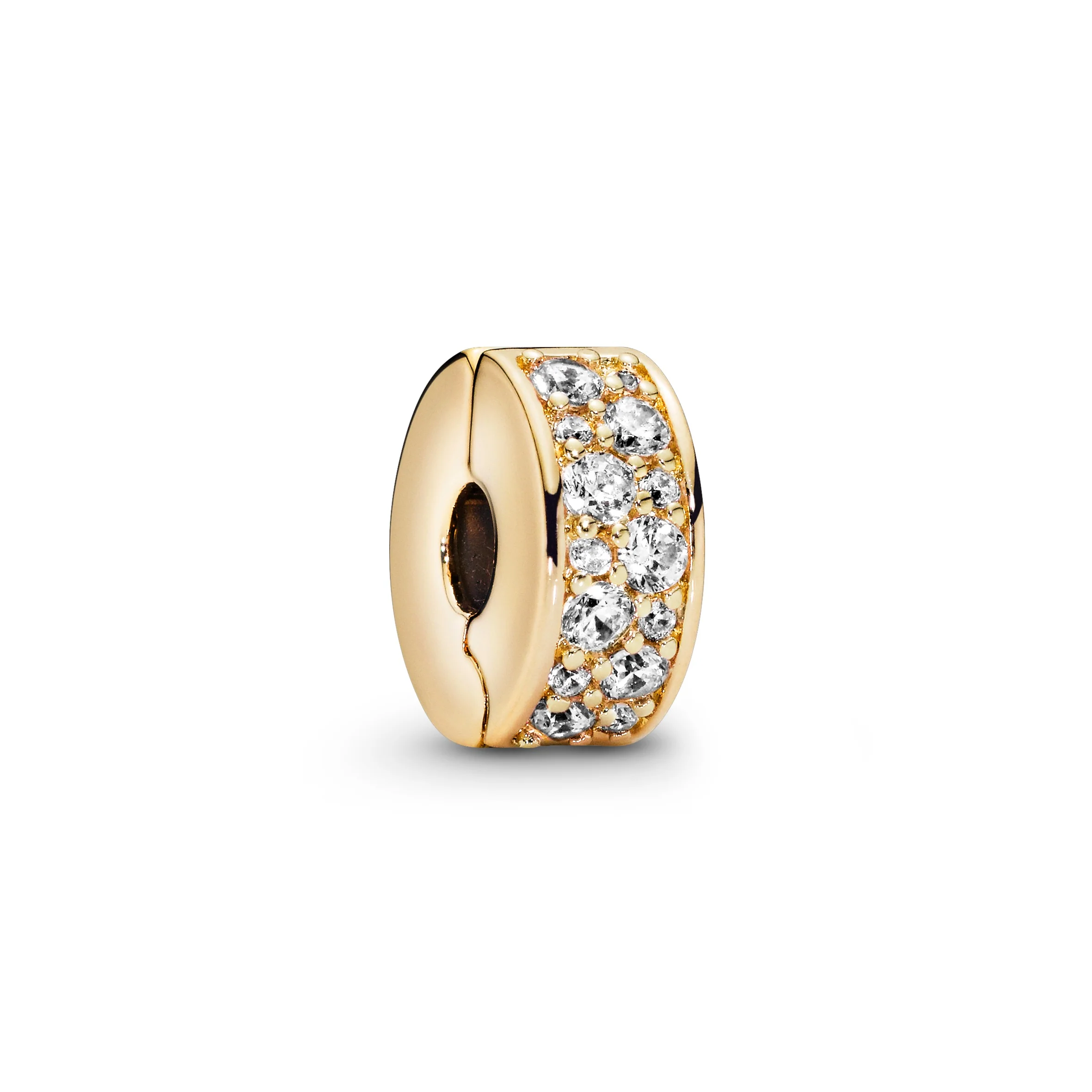 14K Gold-Plated Clip With Clear Cubic Zirconia And Silicone Grip - Image 6