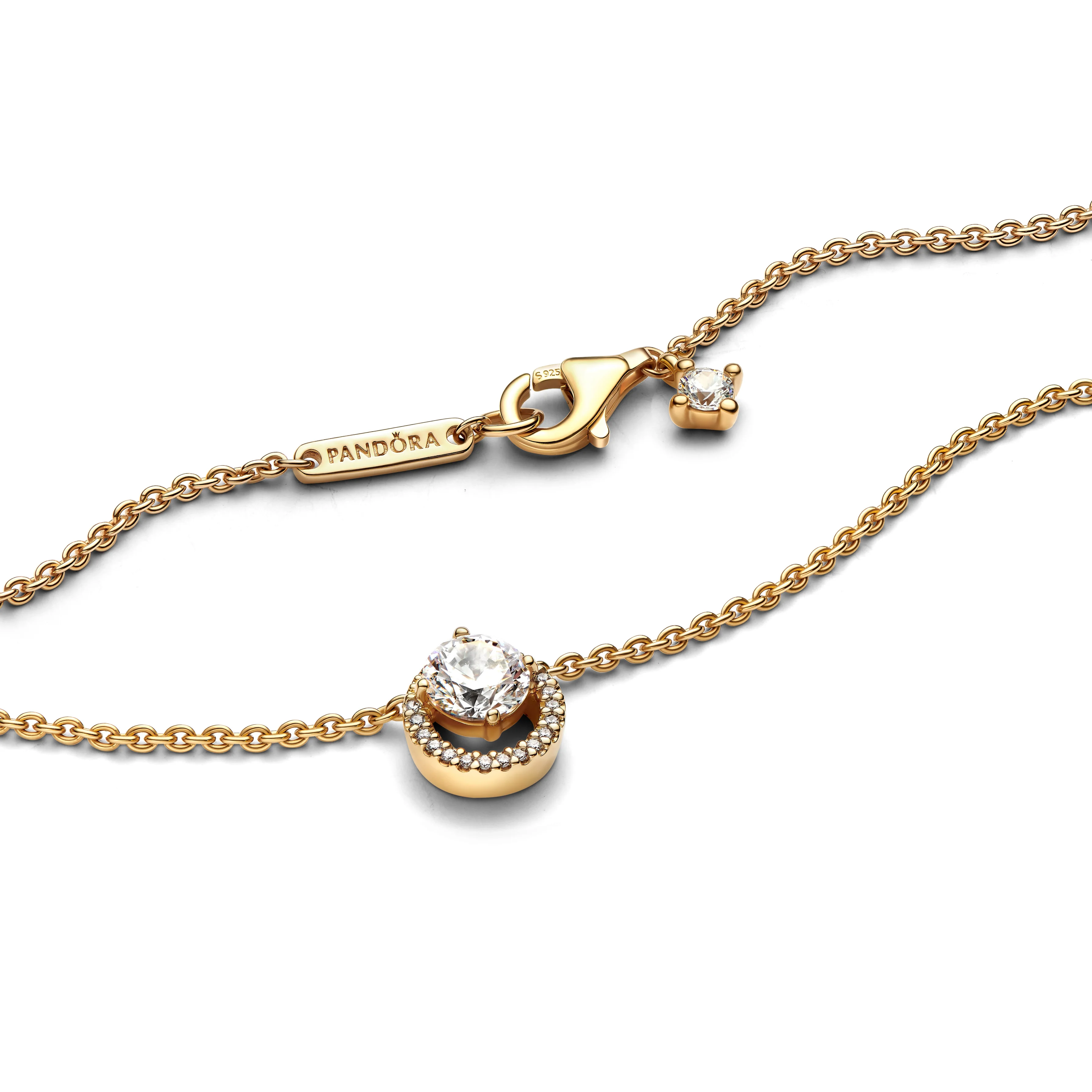 14K Gold-Plated Collier With Clear Cubic Zirconia - Image 4