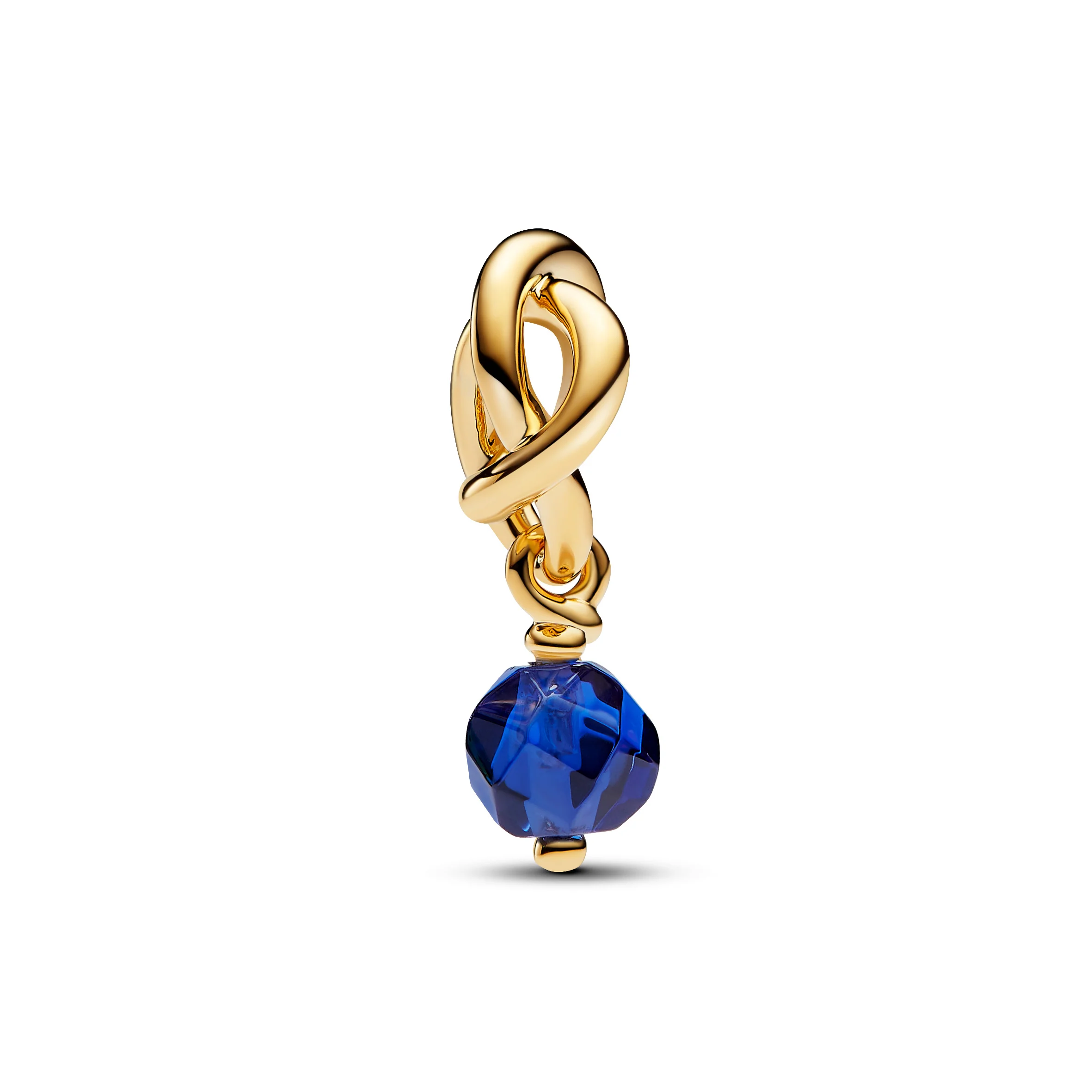 14K Gold-Plated Dangle With Princess Blue Crystal - Image 4