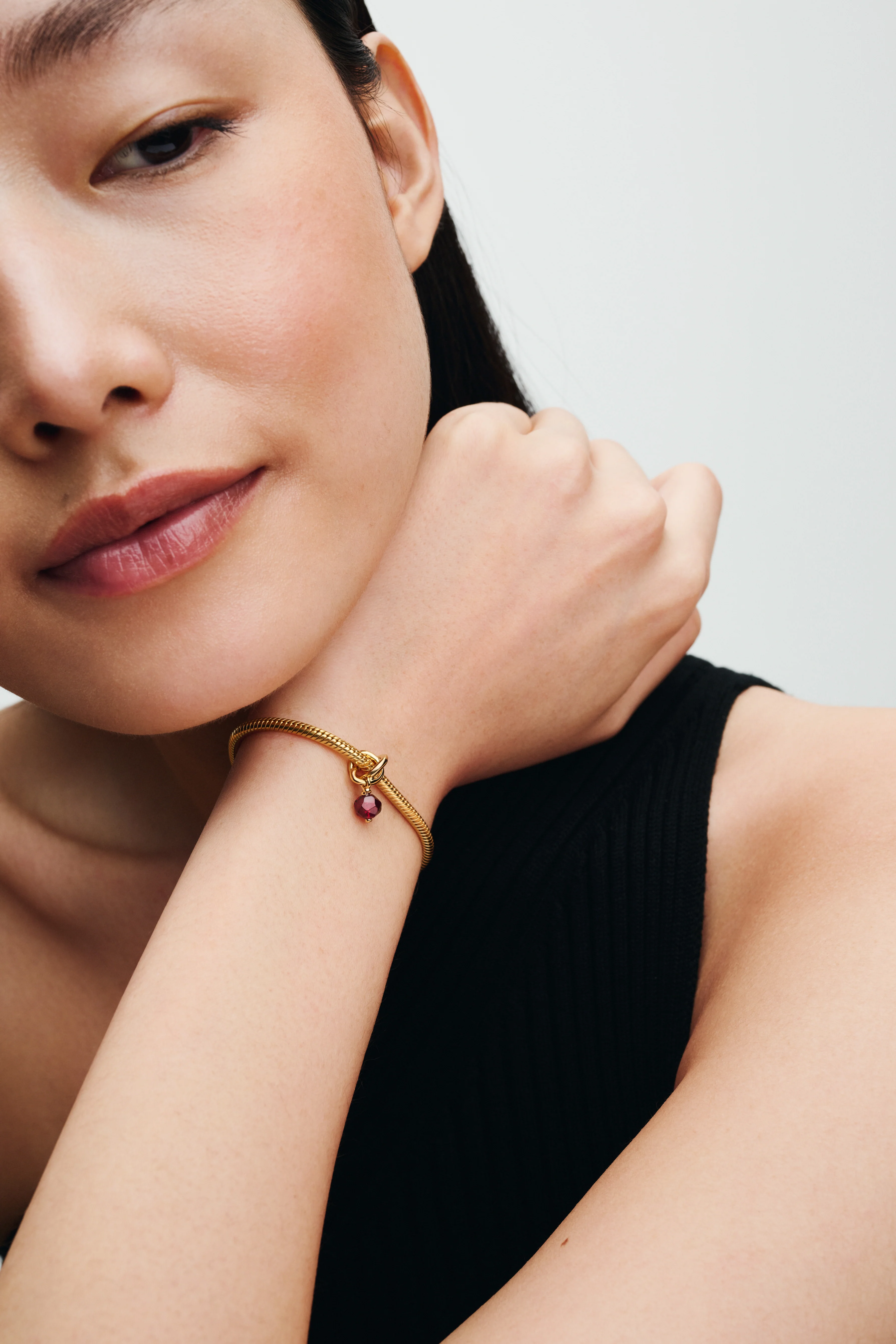 14K Gold-Plated Dangle With Salsa Red Crystal - Image 3