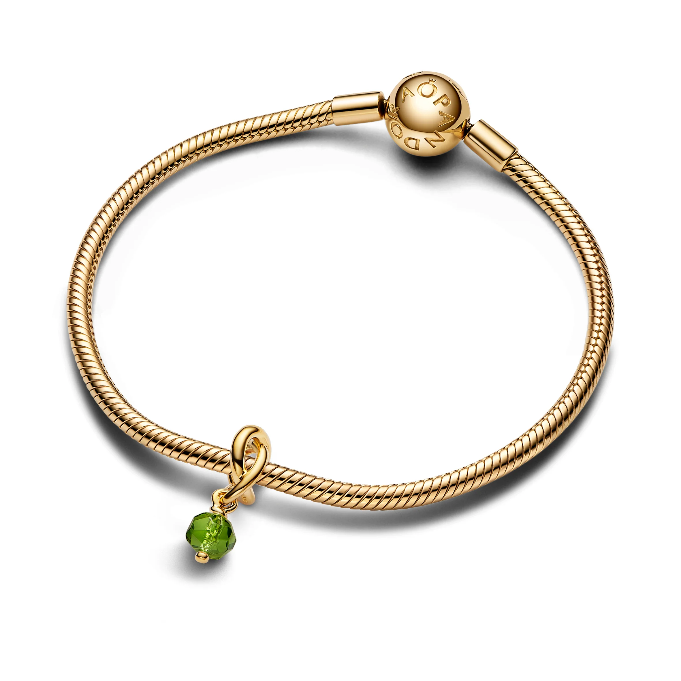 14K Gold-Plated Dangle With Spring Green Crystal - Image 5