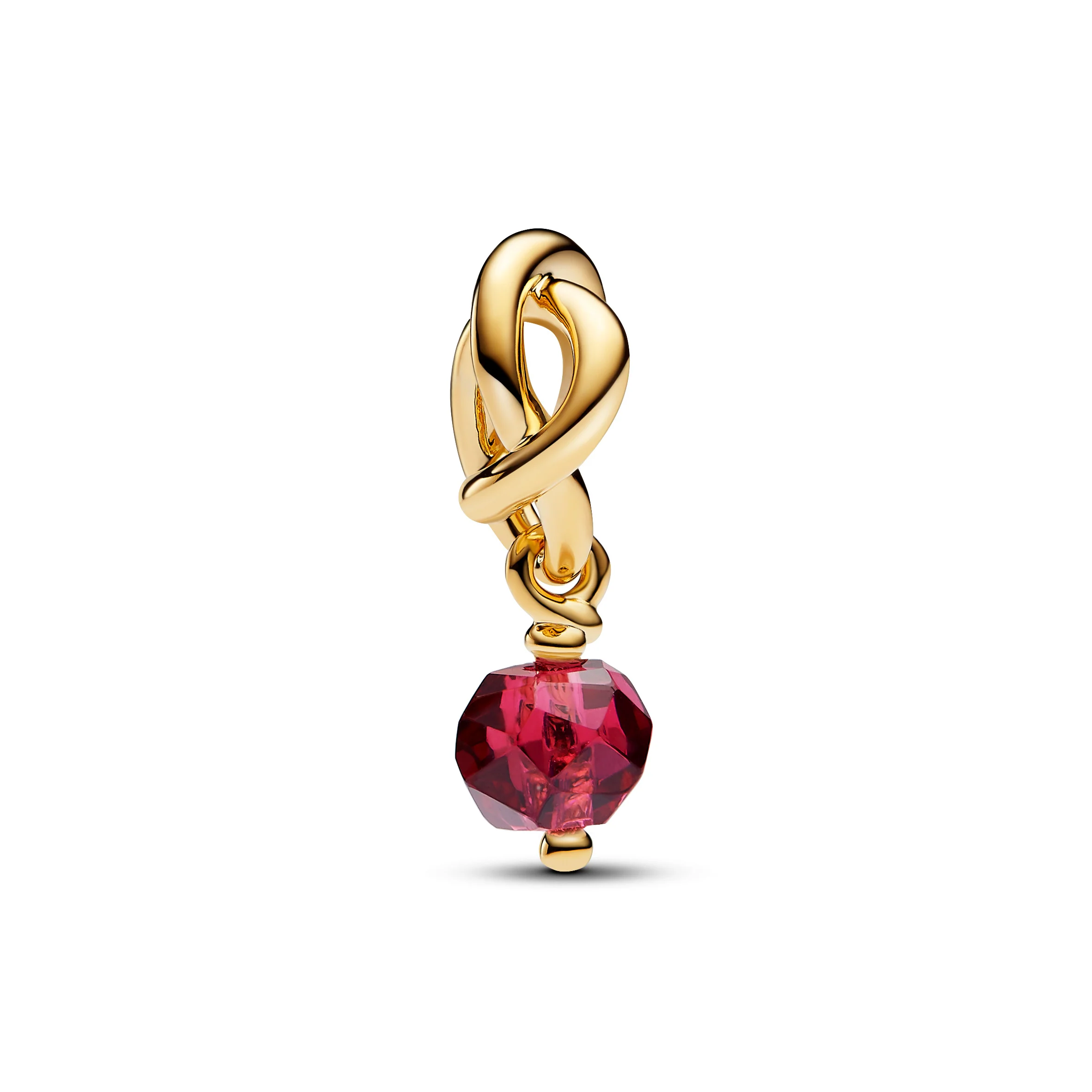 14K Gold-Plated Dangle With True Red Crystal - Image 4