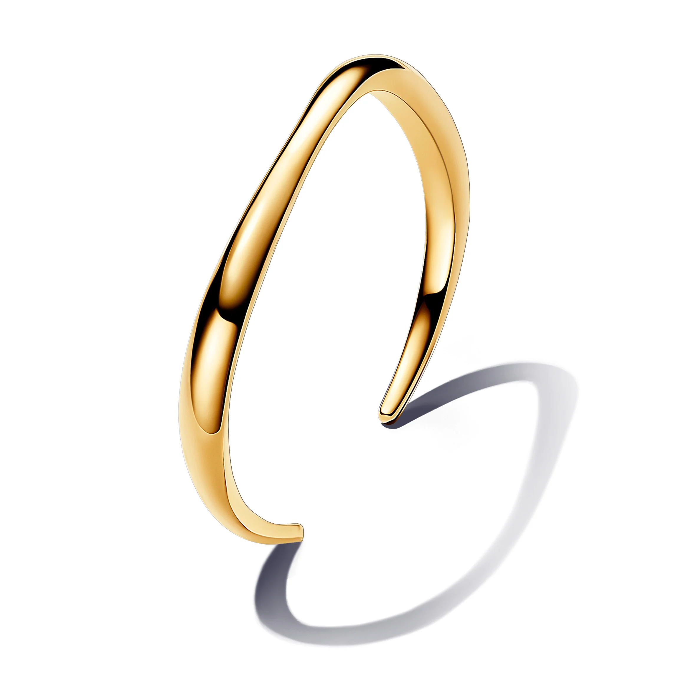 14K Gold-Plated Open Bangle - Image 4