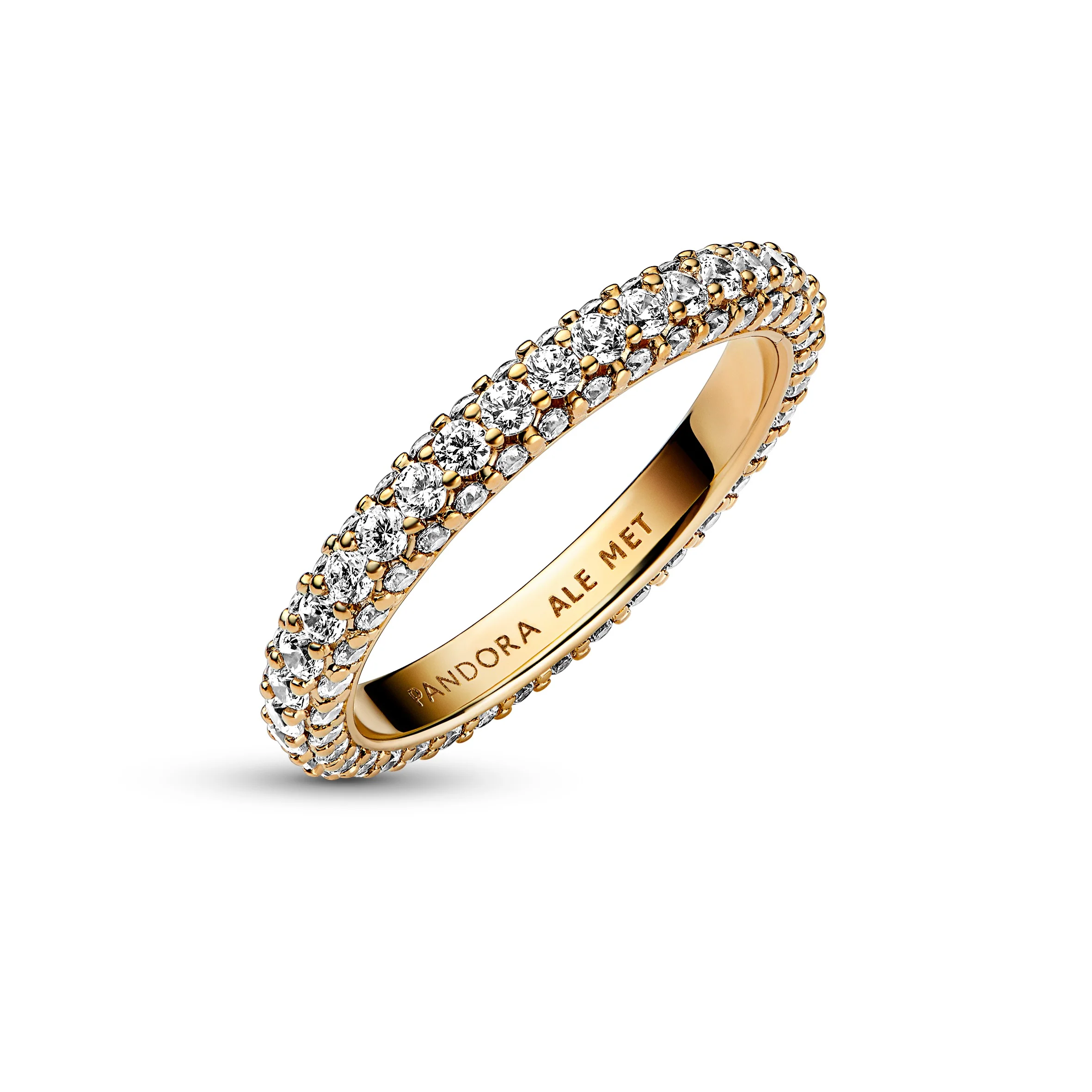 14K Gold-Plated Ring With Clear Cubic Zirconia - Image 3