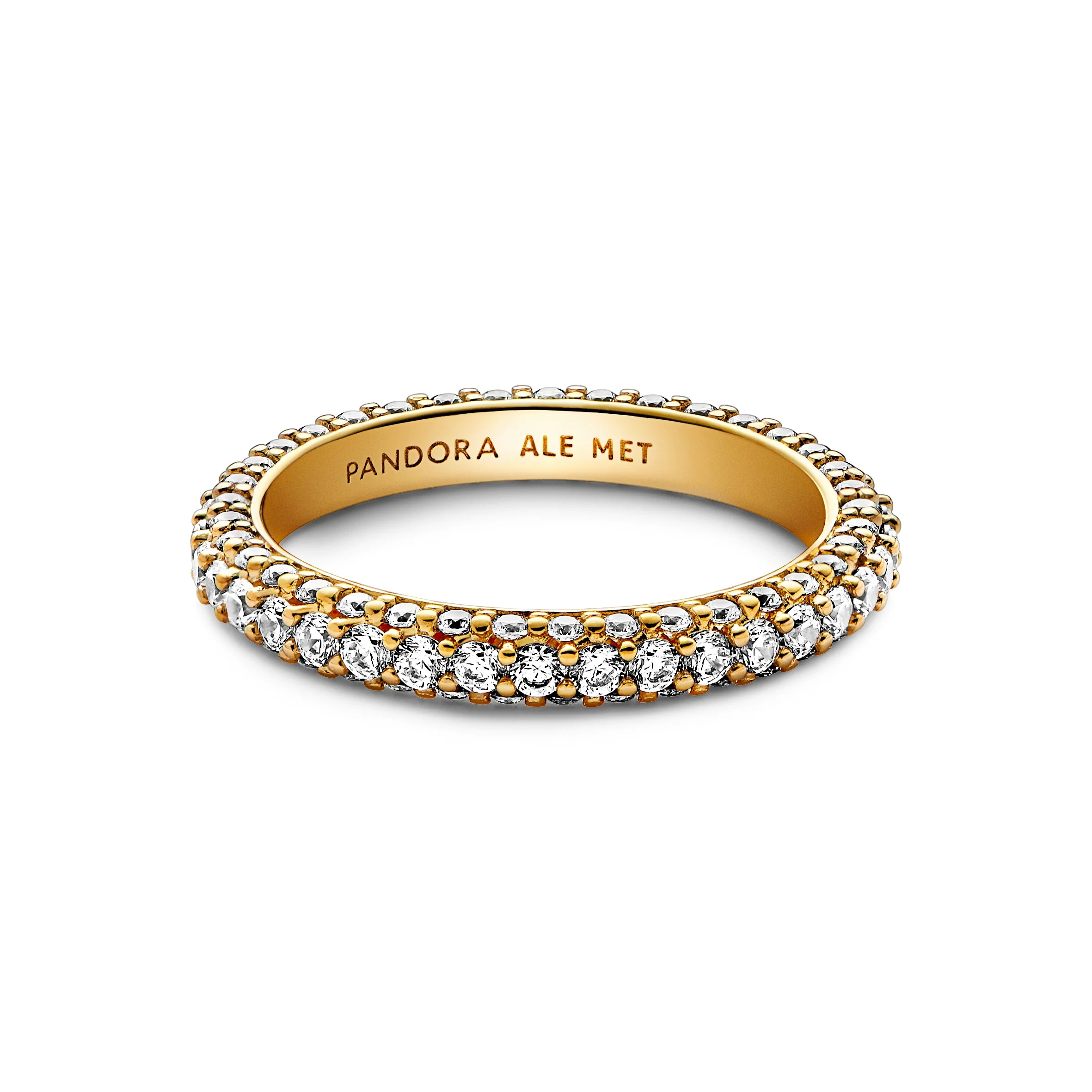14K Gold-Plated Ring With Clear Cubic Zirconia - Image 4