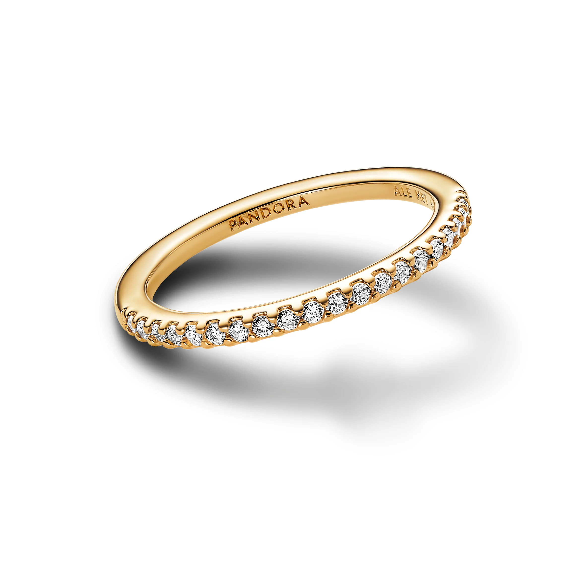 14K Gold-Plated Ring With Clear Cubic Zirconia - Image 3