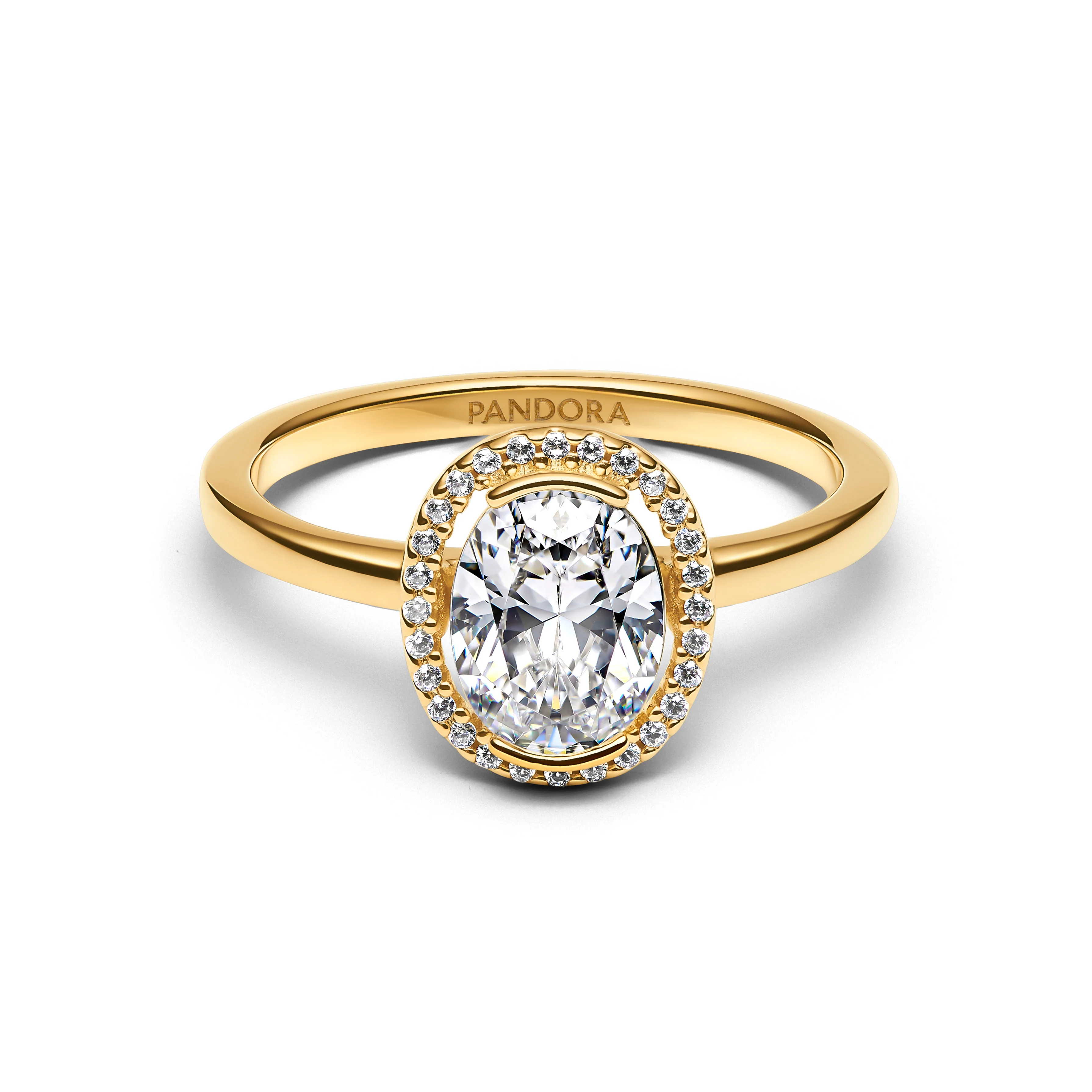 14K Gold-Plated Ring With Clear Cubic Zirconia - Image 3