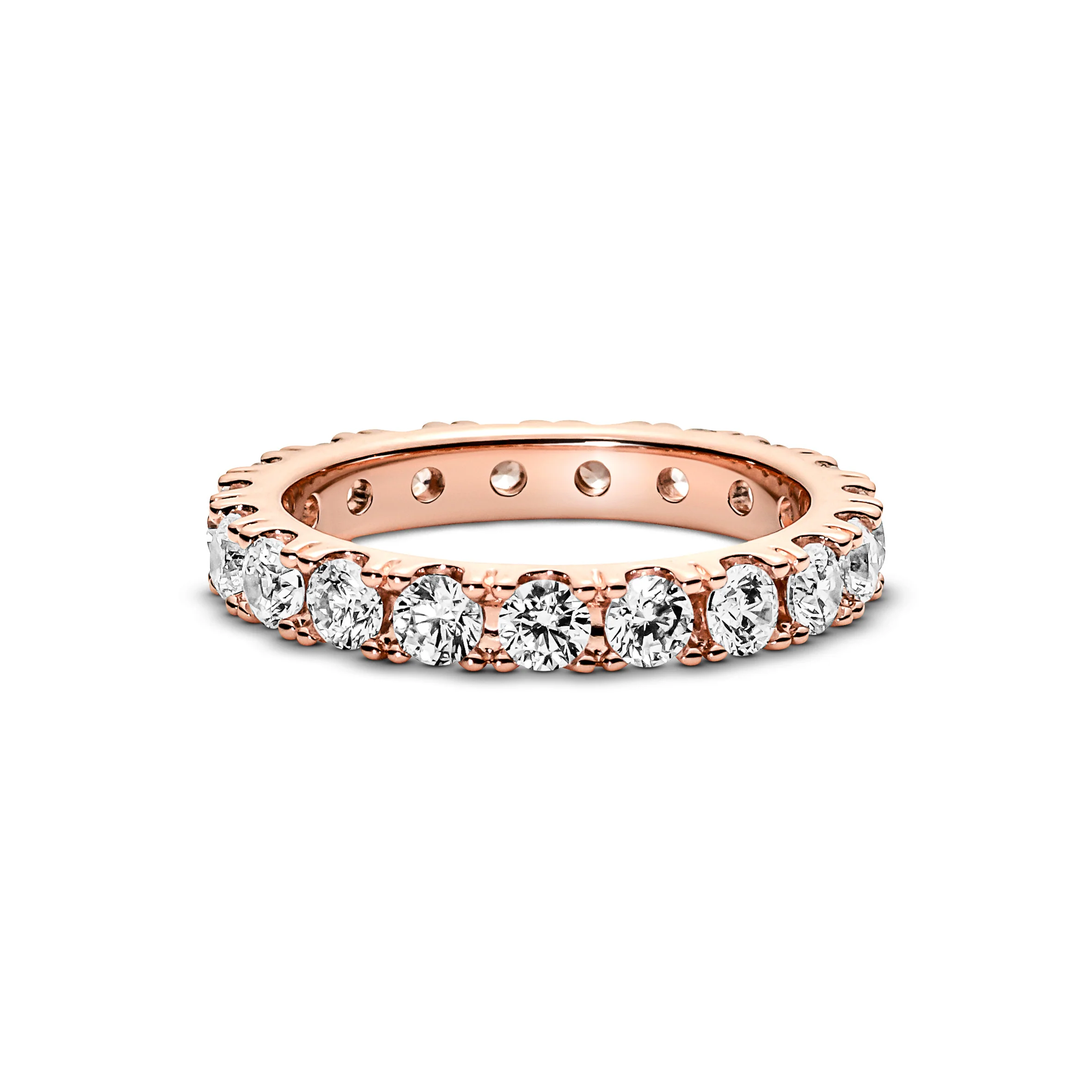 14K Rose Gold-Plated Ring With Clear Cubic Zirconia - Image 4