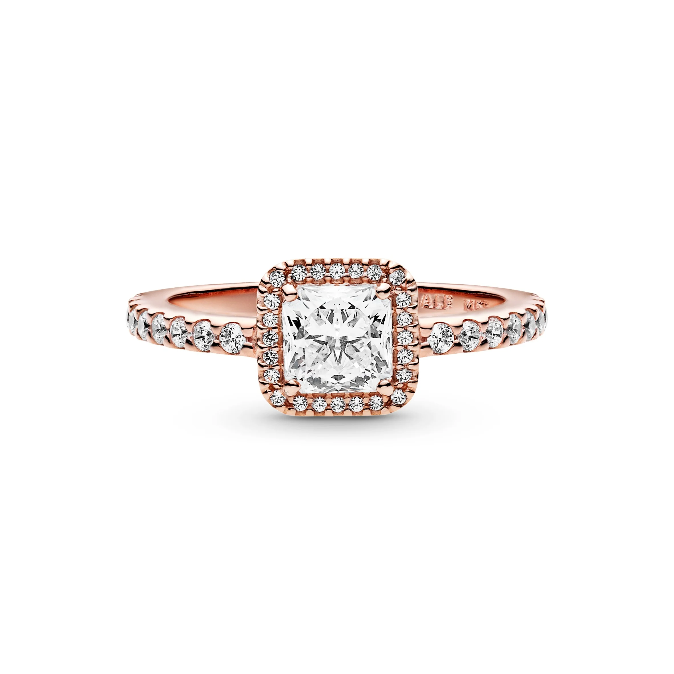 14K Rose Gold-Plated Ring With Clear Cubic Zirconia - Image 4