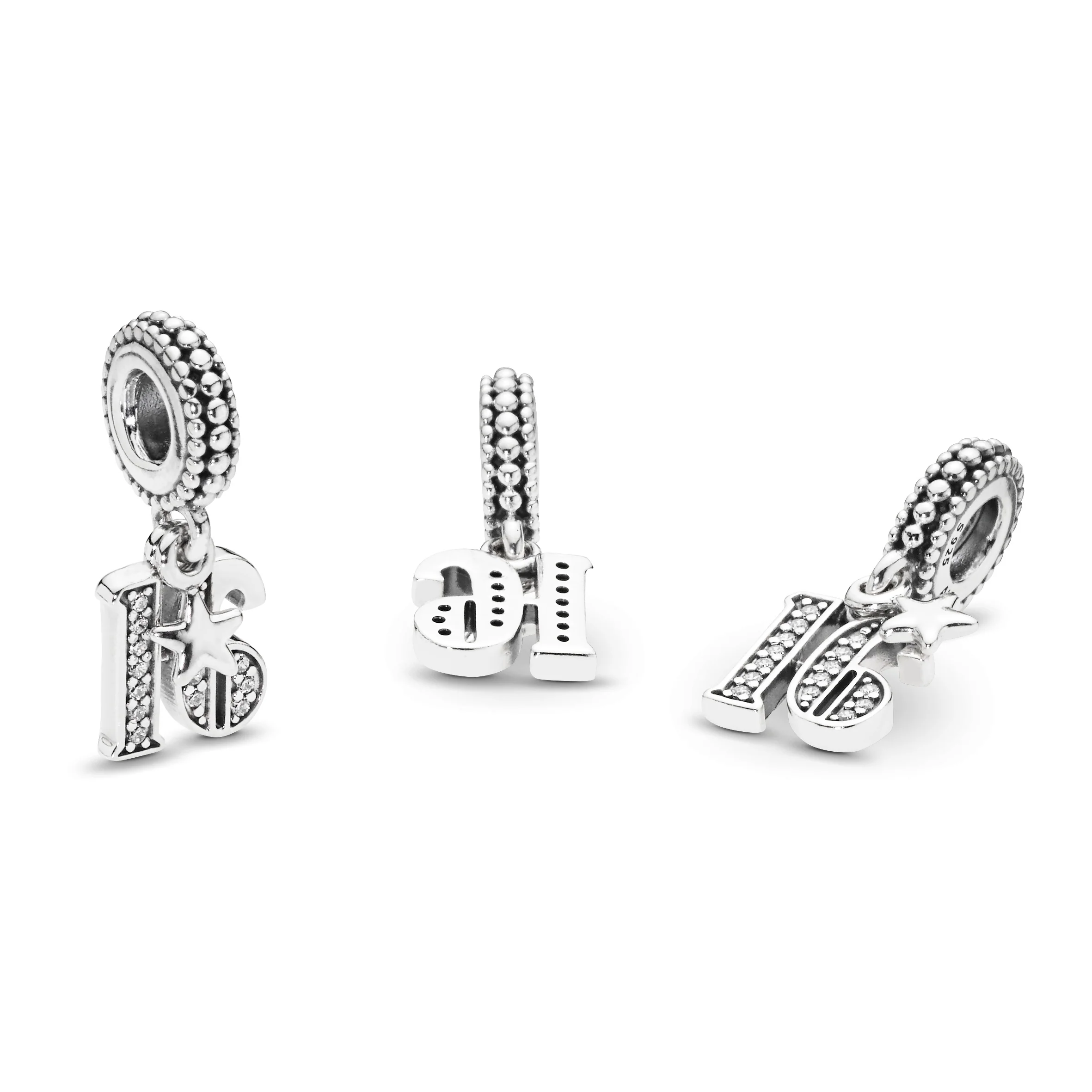 16 Silver Dangle With Clear Cubic Zirconia - Image 4
