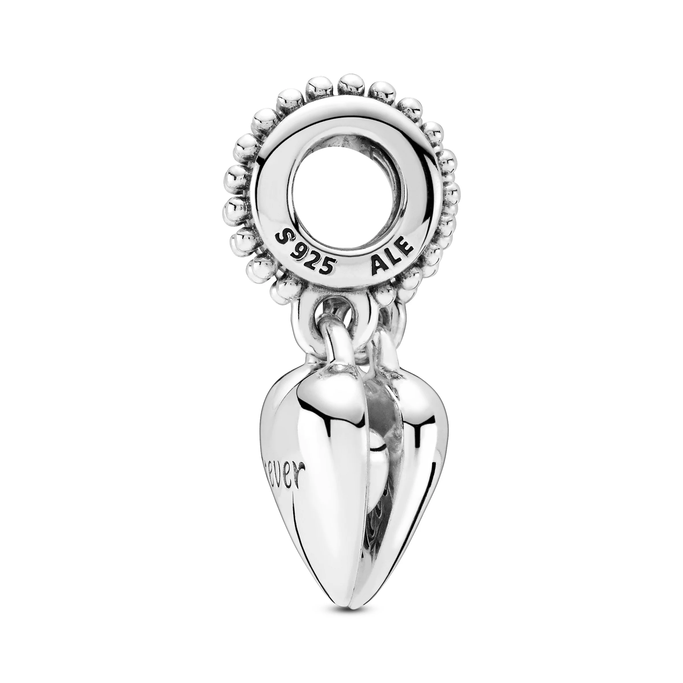Aunt And Niece Hearts Sterling Silver Split Dangle - Image 3
