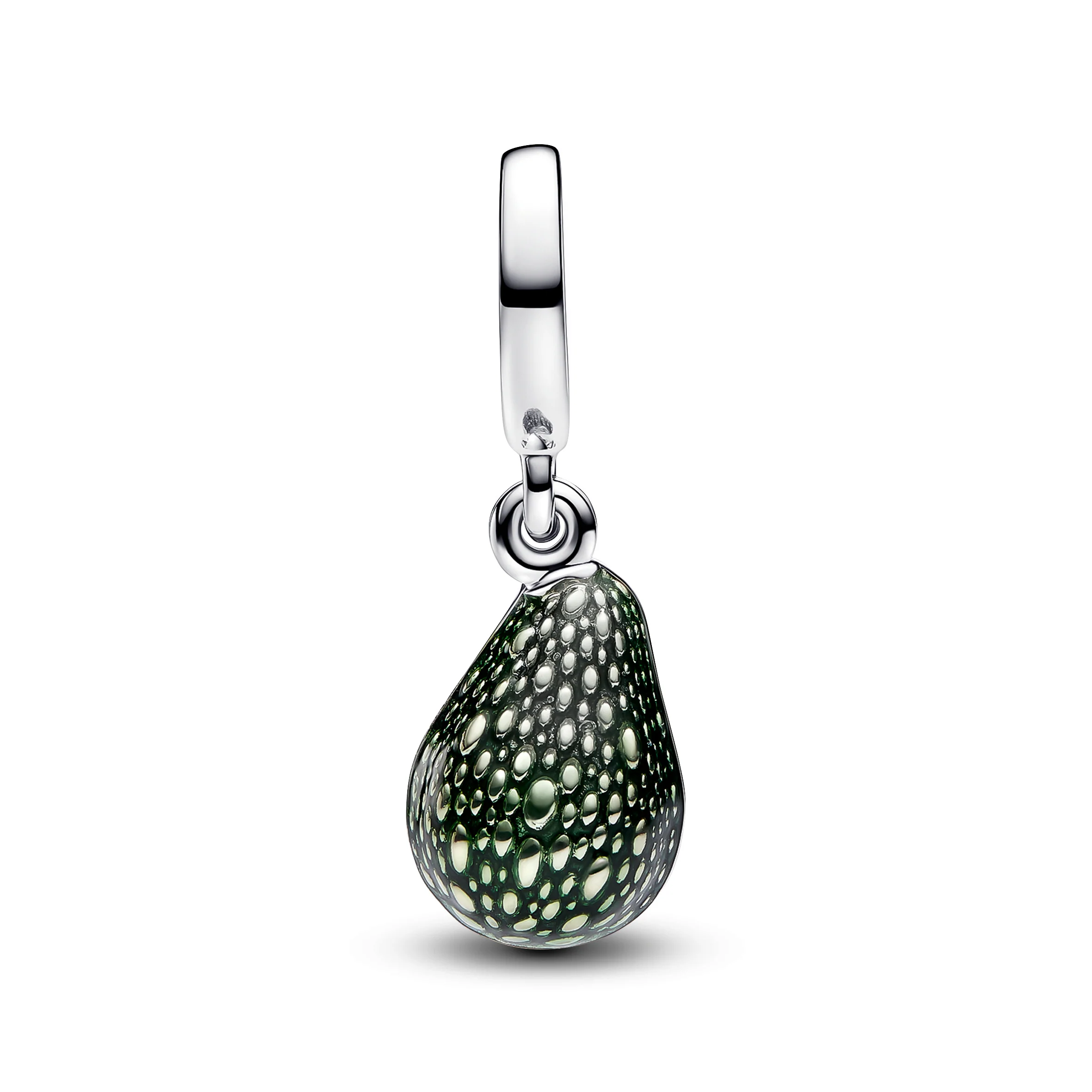 Avocado Sterling Silver And 14K Gold-Plated Dangle With Transparent Green, Apple Green And Lime Green Enamel - Image 4