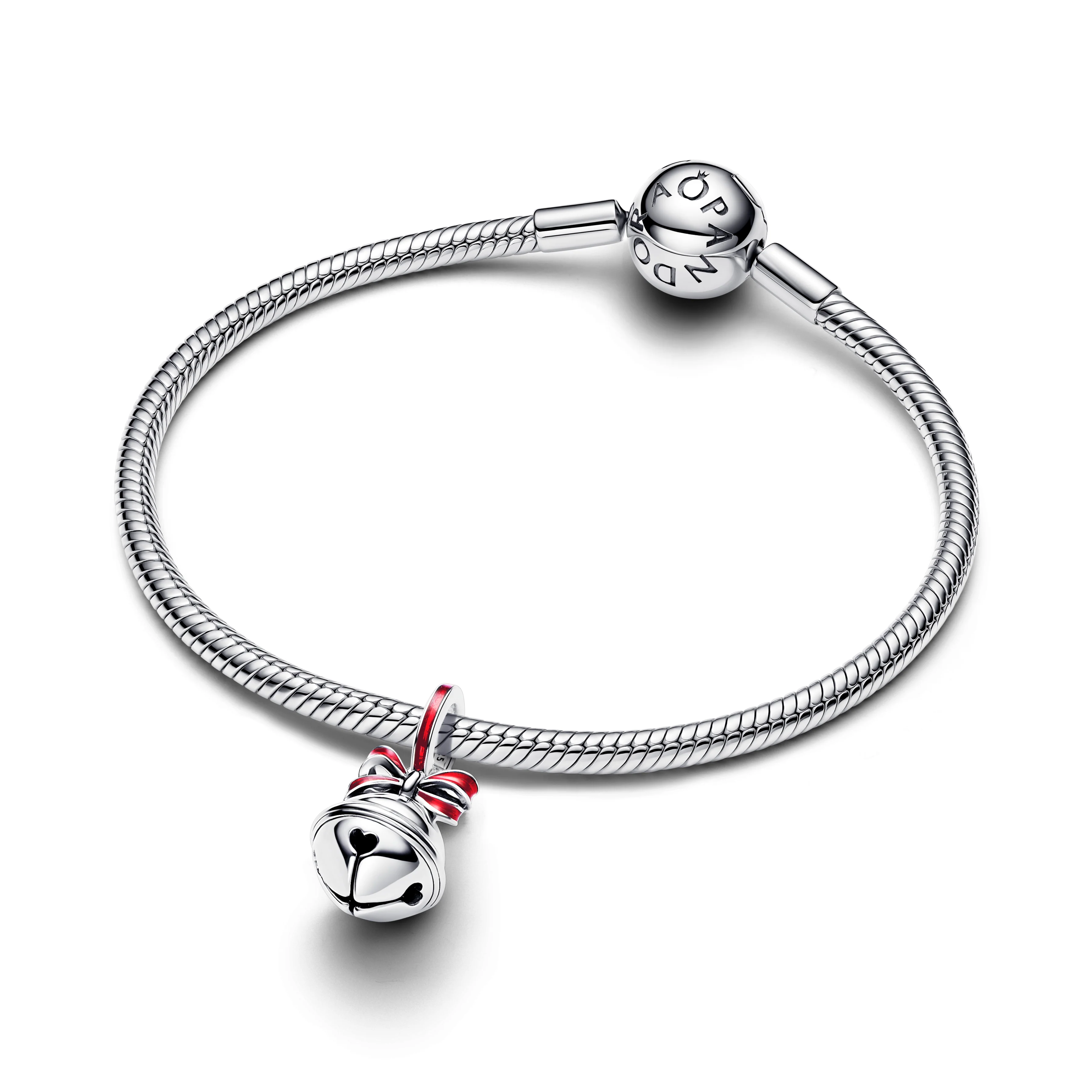 Bell Sterling Silver Dangle With Red Enamel - Image 5
