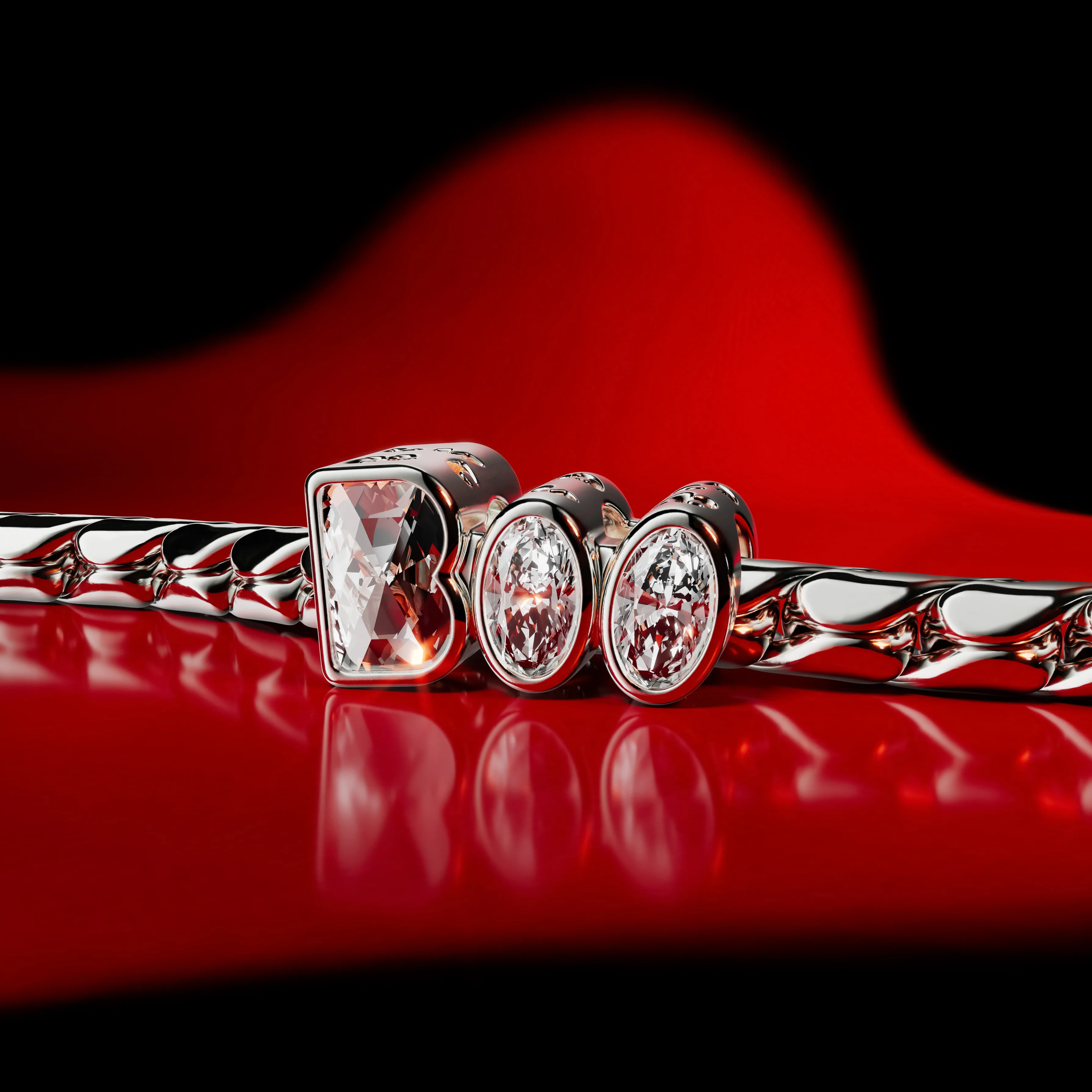 Boo Sterling Silver Charm With Clear Cubic Zirconia And Glow In The Dark Enamel - Image 6
