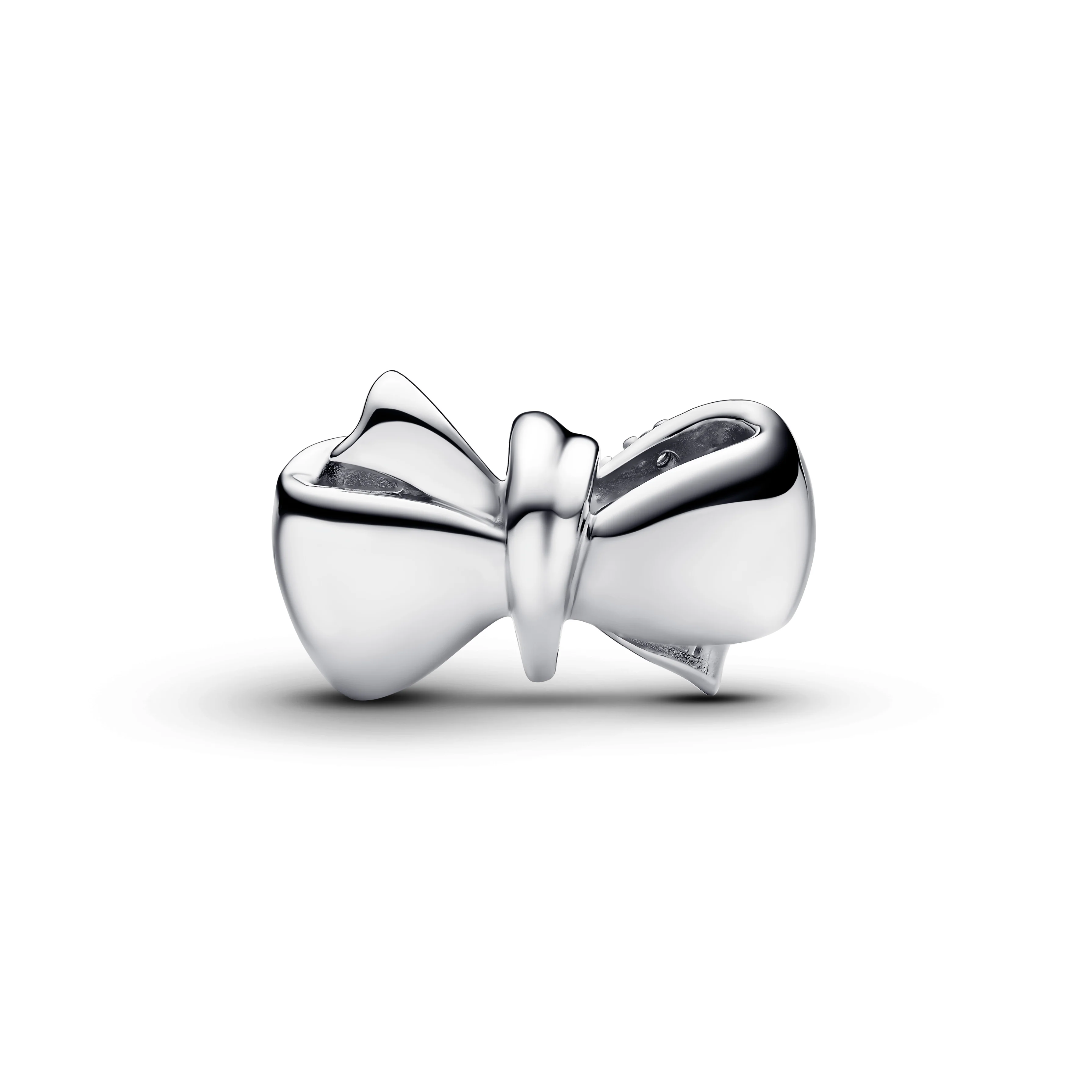 Bow Sterling Silver Charm With Clear Cubic Zirconia - Image 3
