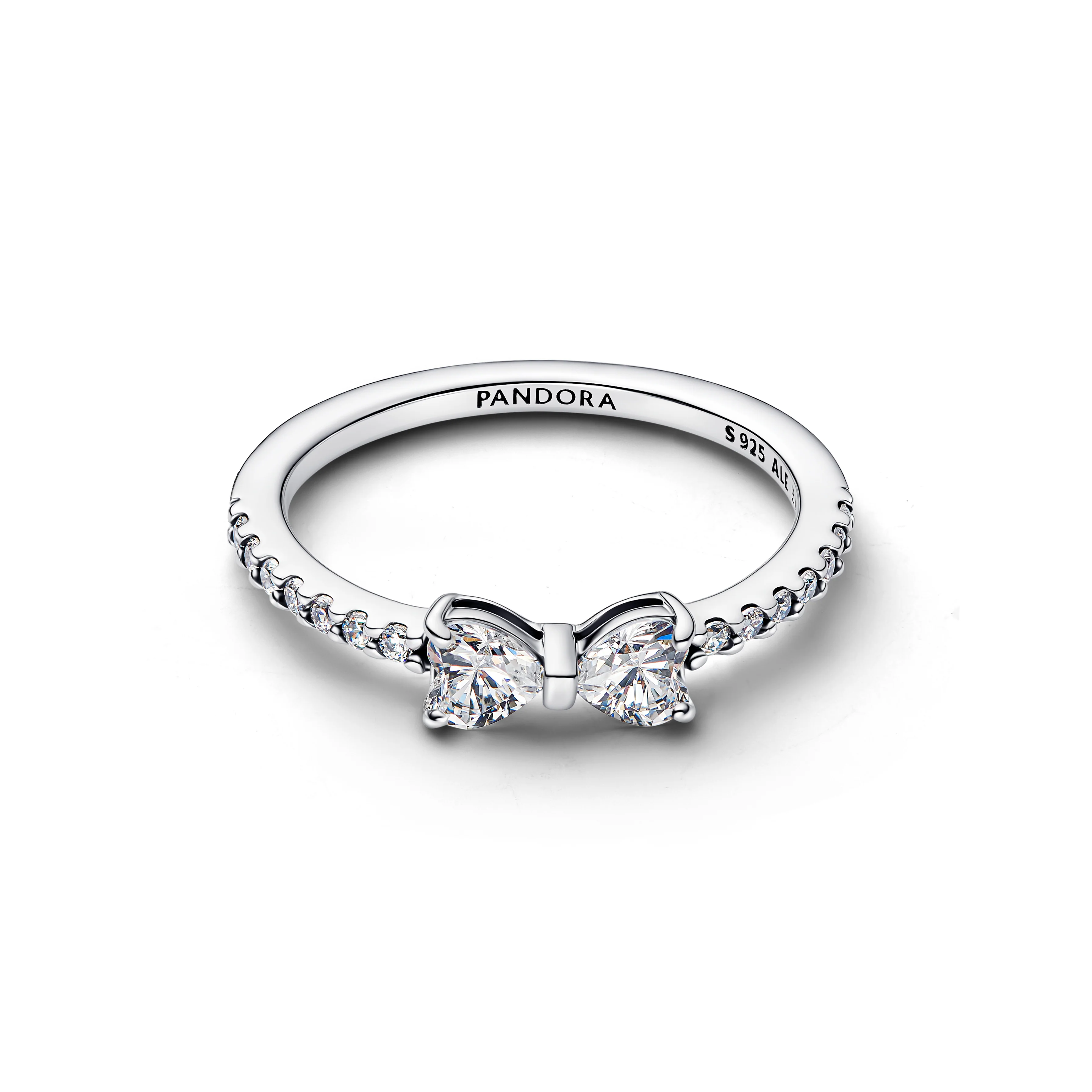 Bow Sterling Silver Ring With Clear Cubic Zirconia - Image 3