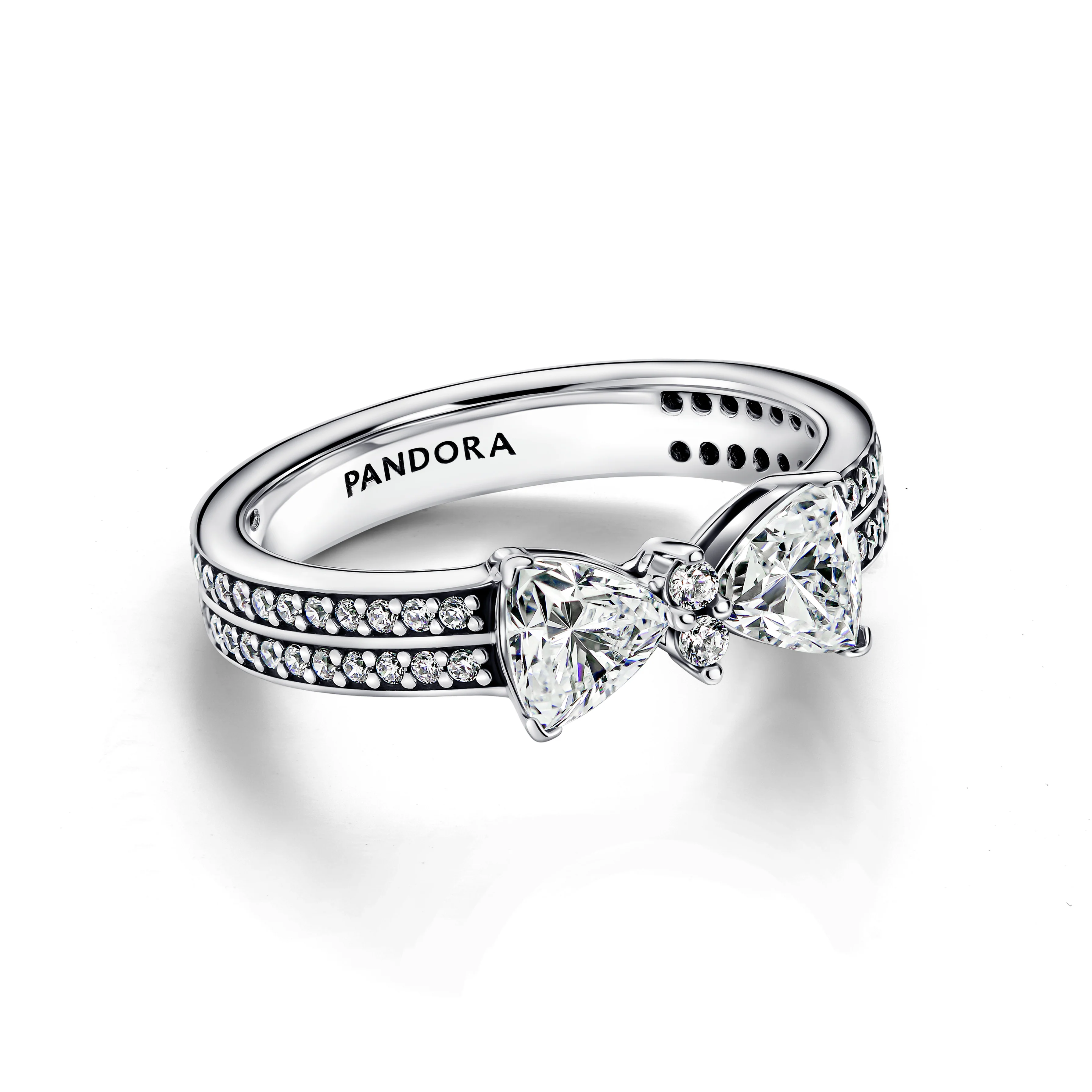 Bow Sterling Silver Ring With Clear Cubic Zirconia - Image 3