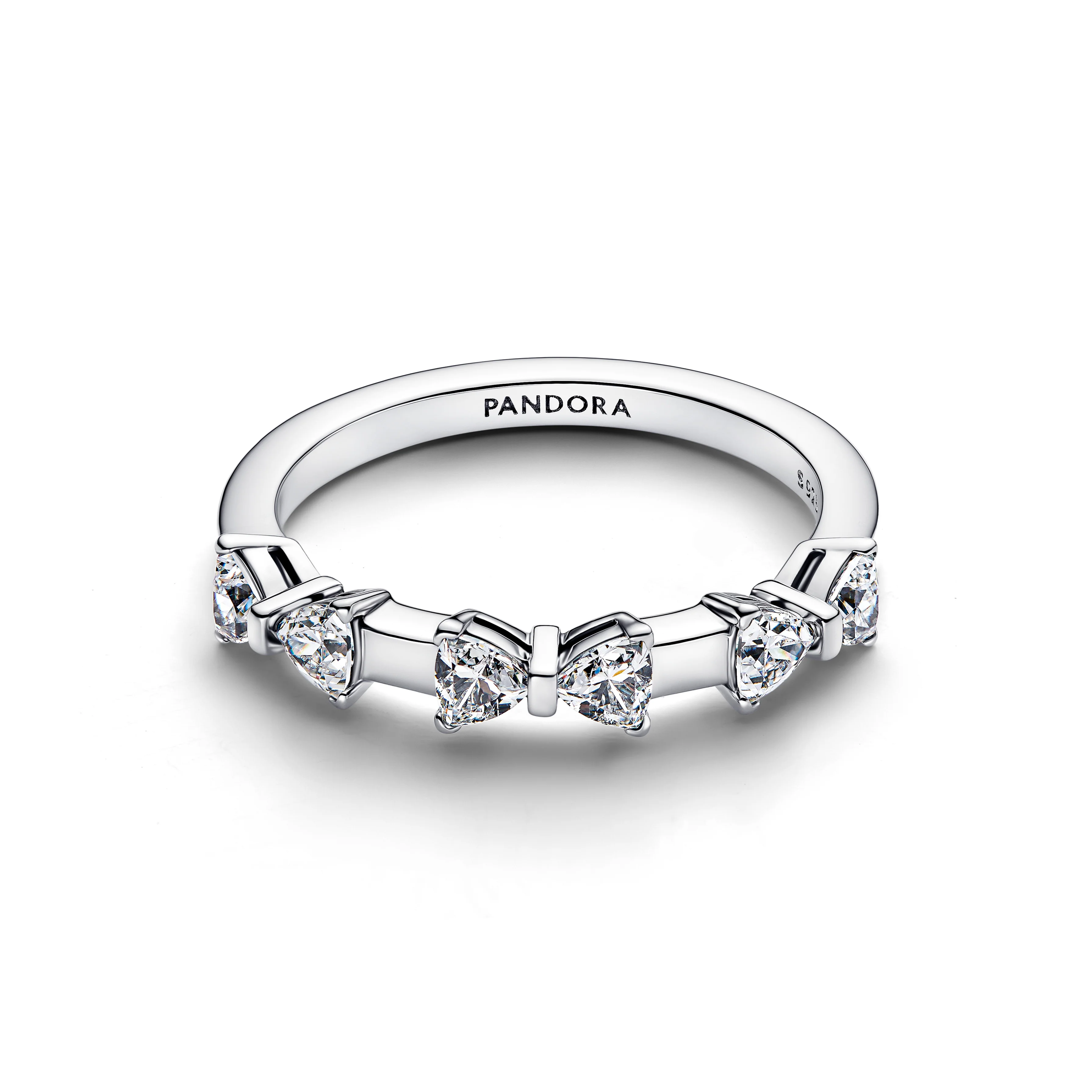 Bow Sterling Silver Ring With Clear Cubic Zirconia - Image 3