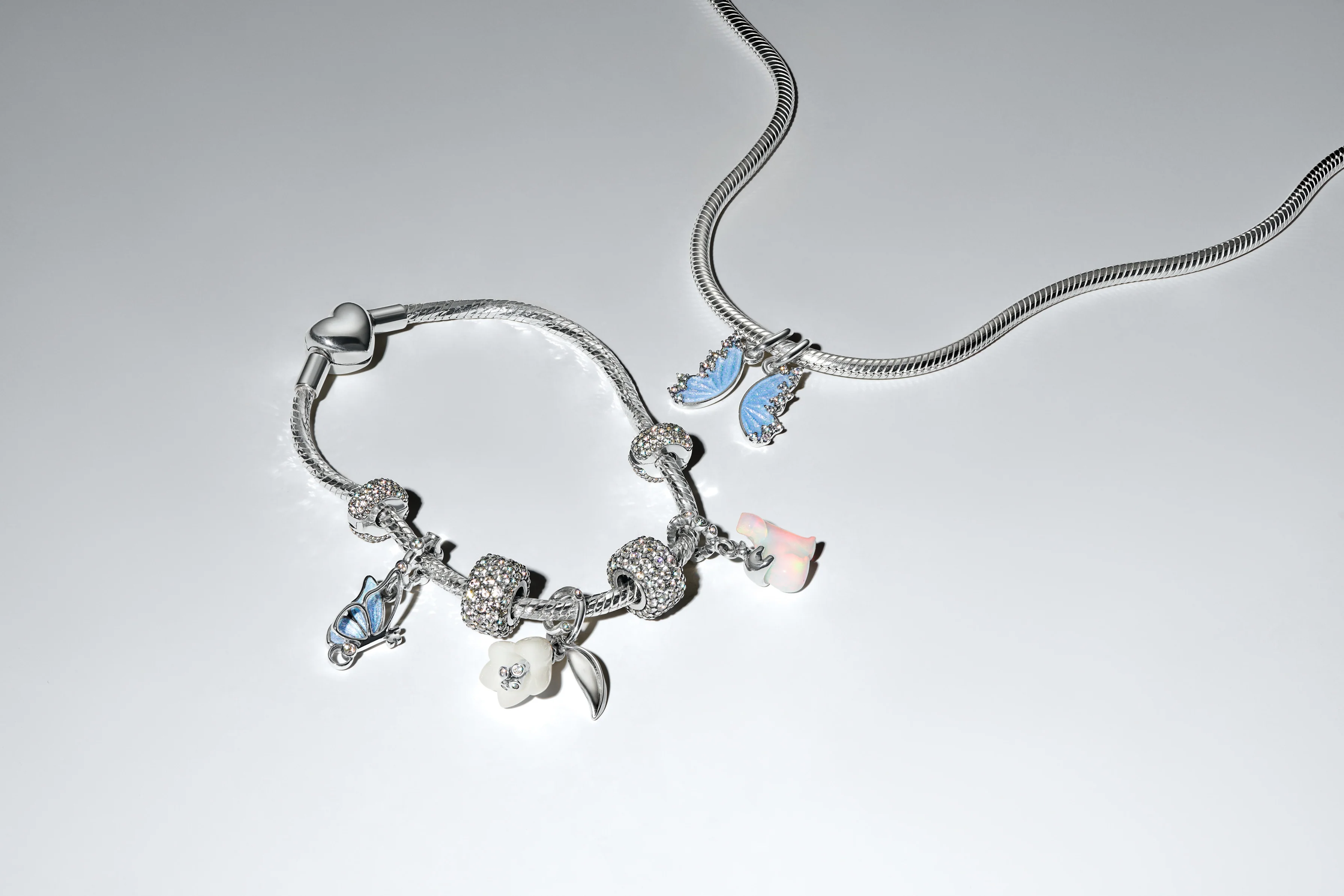 Butterfly Sterling Silver Dangle With Clear Cubic Zirconia And Shimmering Enamel - Image 4