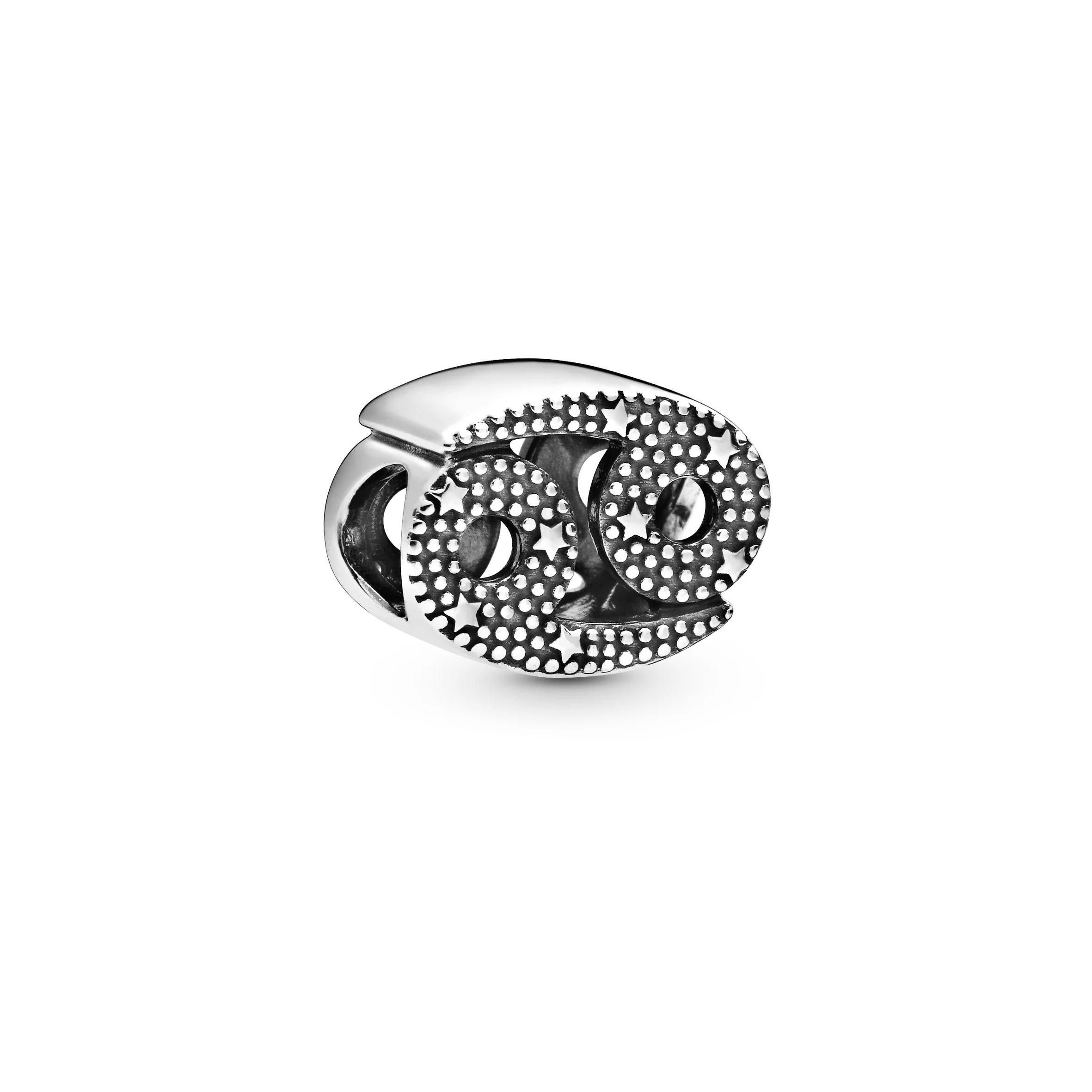 Cancer Sterling Silver Charm With Clear Cubic Zirconia - Image 4