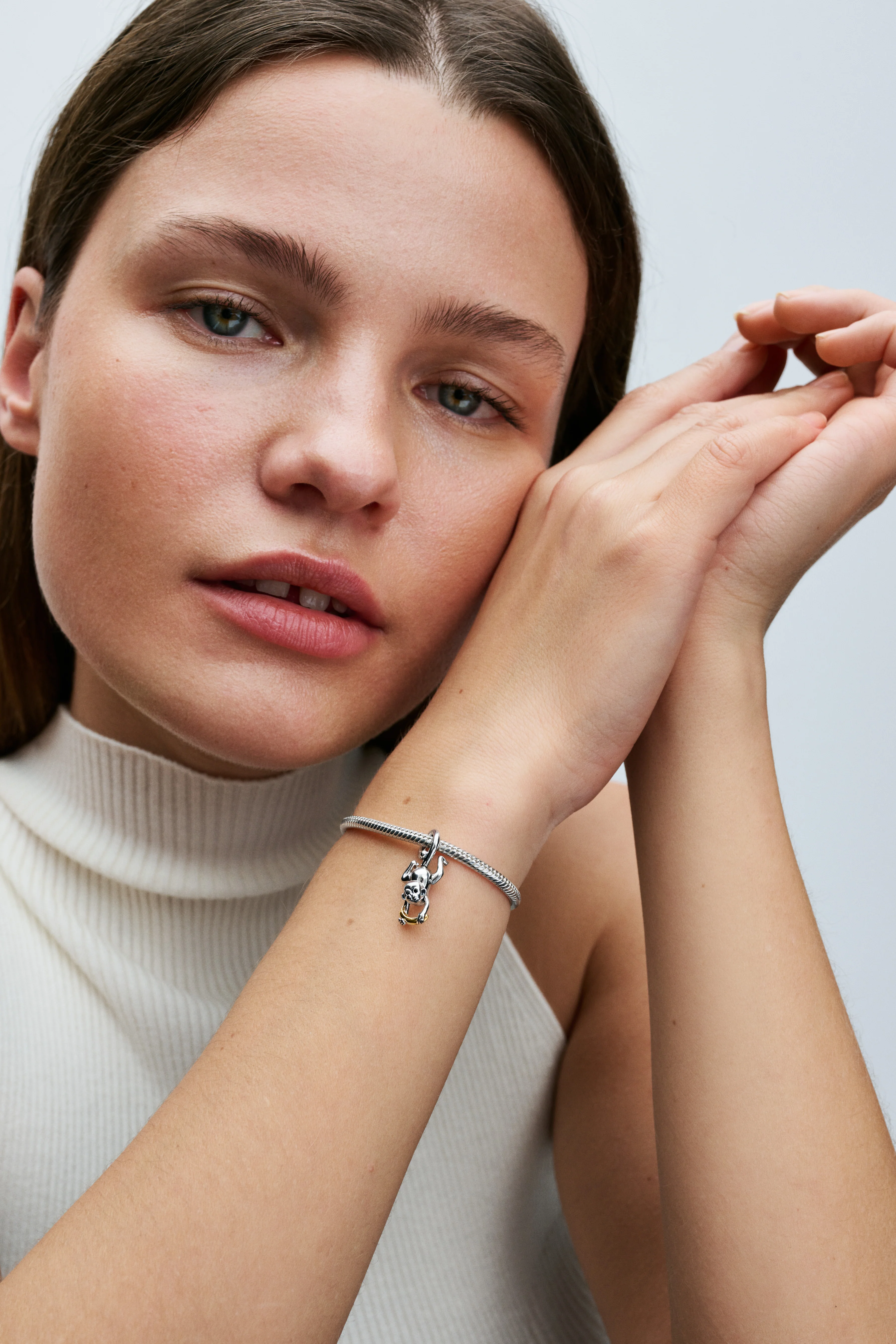Car Sterling Silver And 14K Gold-Plated Charm With Clear Cubic Zirconia - Image 2