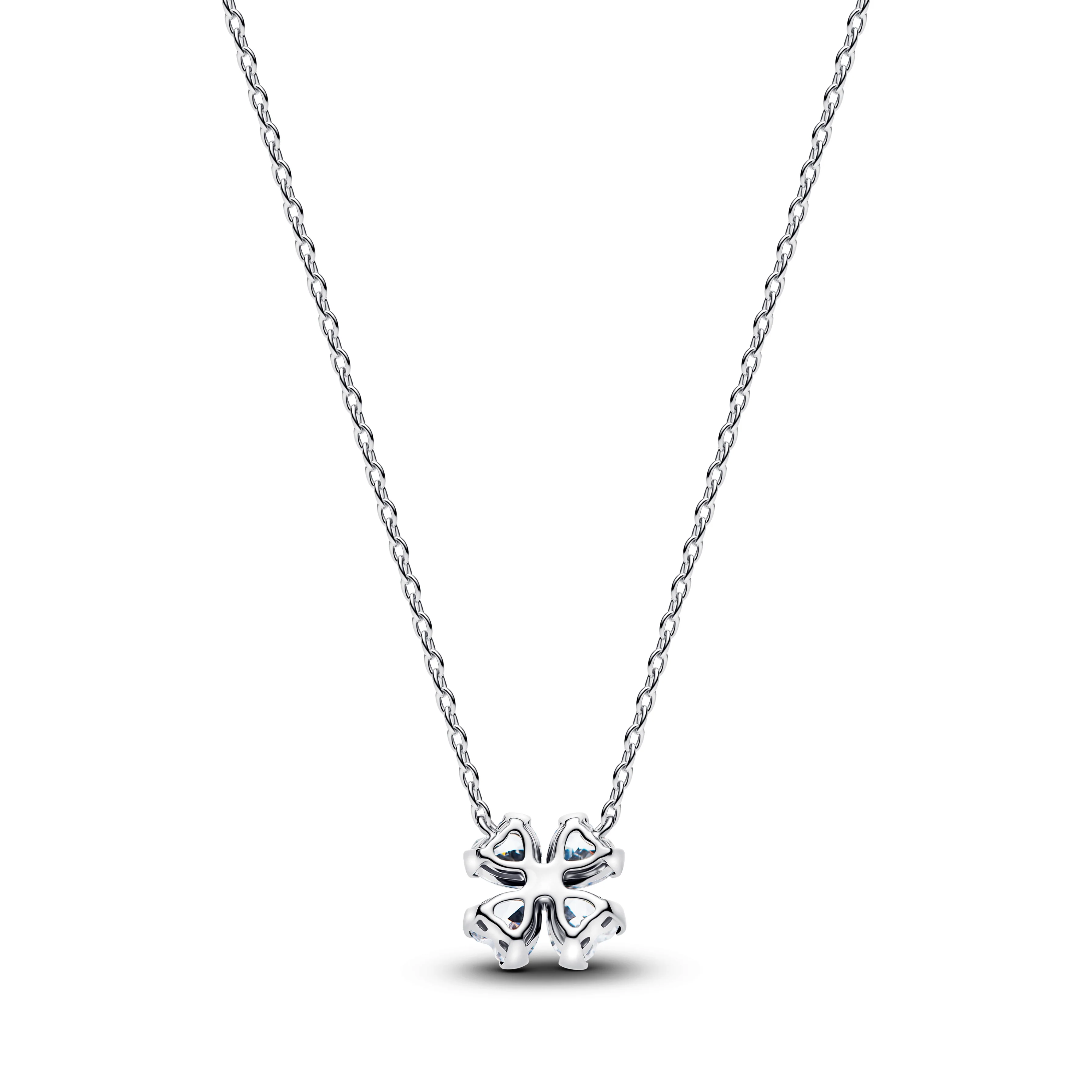 Clover Sterling Silver Collier With Clear Cubic Zirconia - Image 2