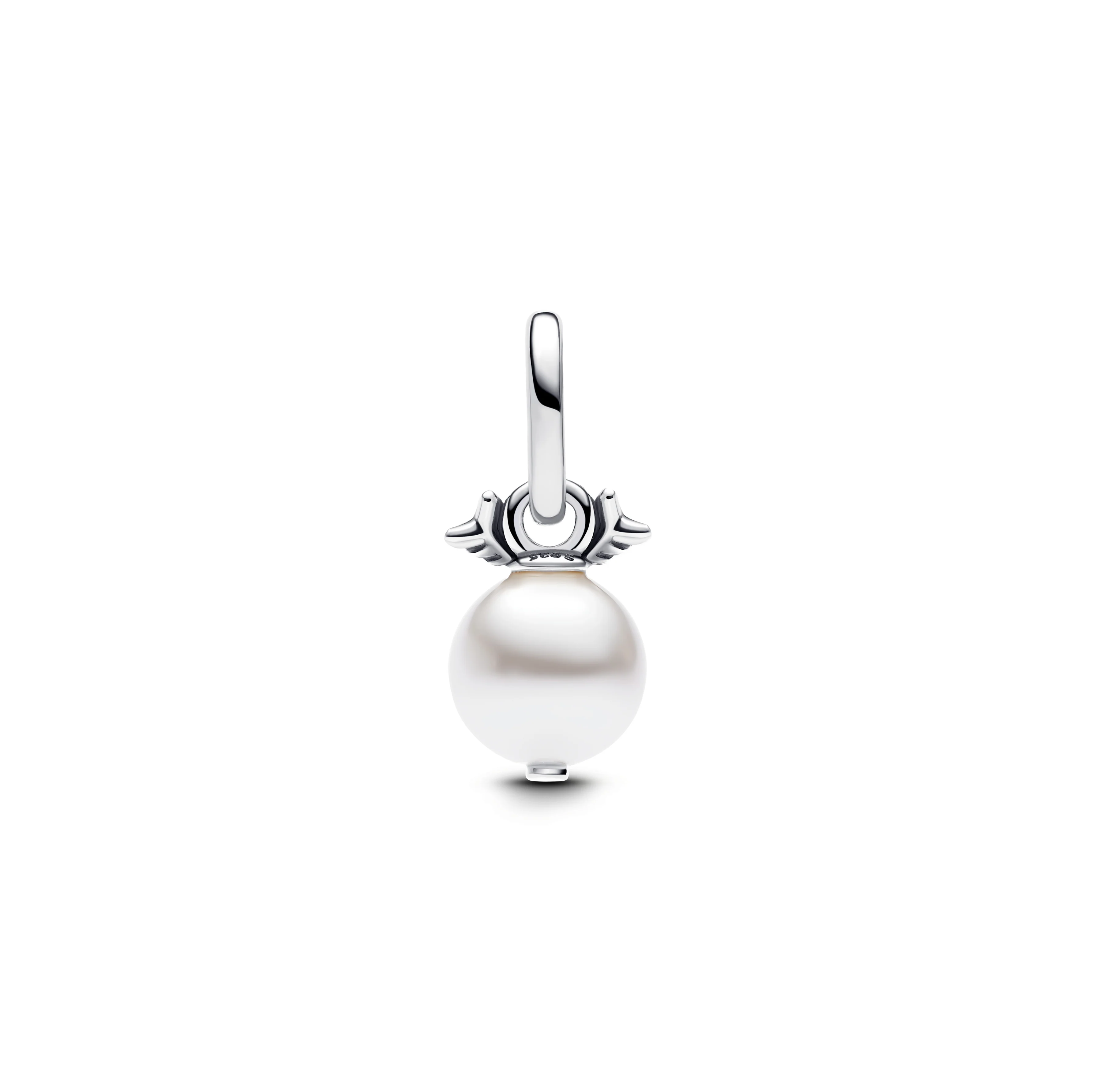 Crossing Arrows Sterling Silver Mini Dangle With White Lacquered Artificial Pearl - Image 3