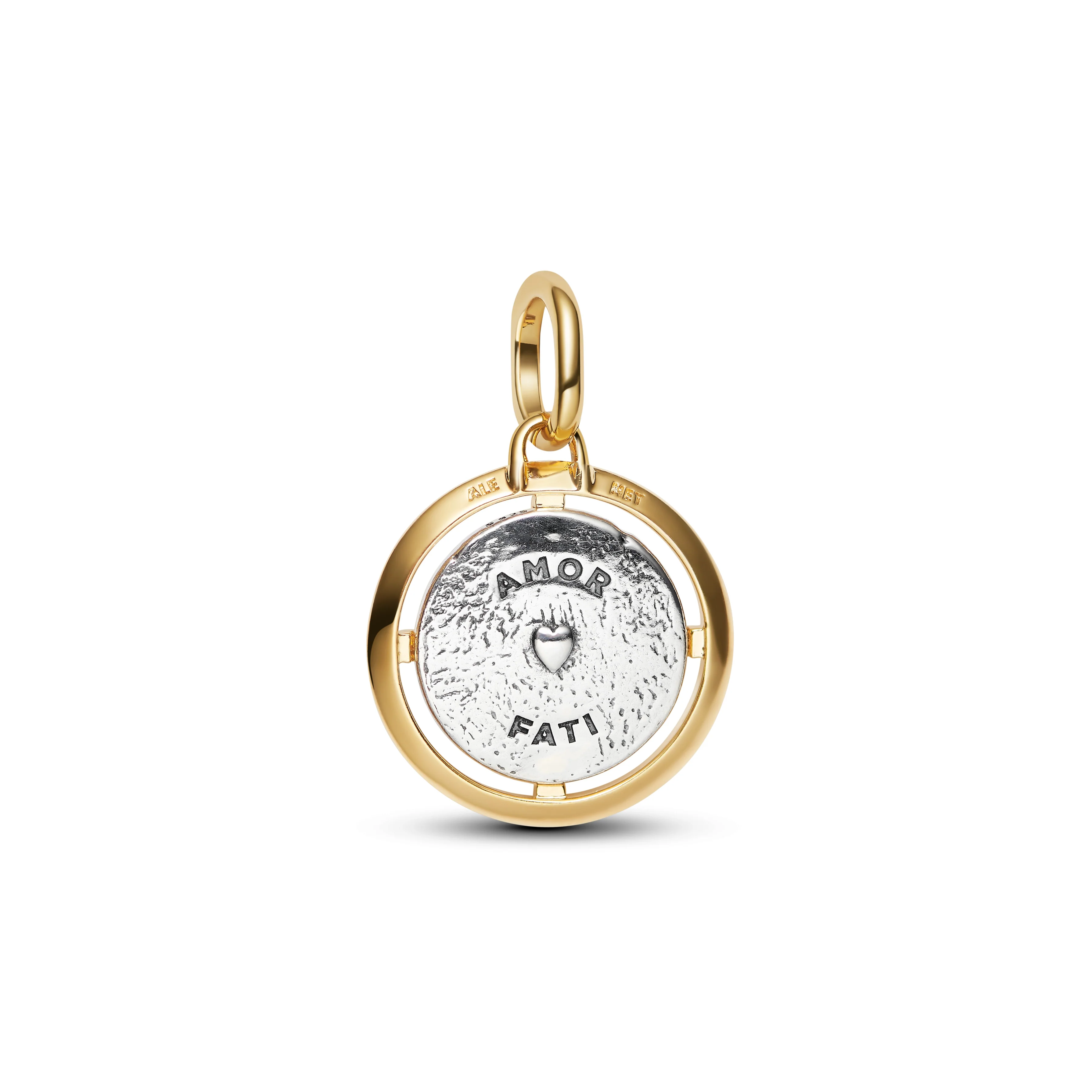 Cupids Sterling Silver And 14K Gold-Plated Medallion With Clear Cubic Zirconia - Image 2
