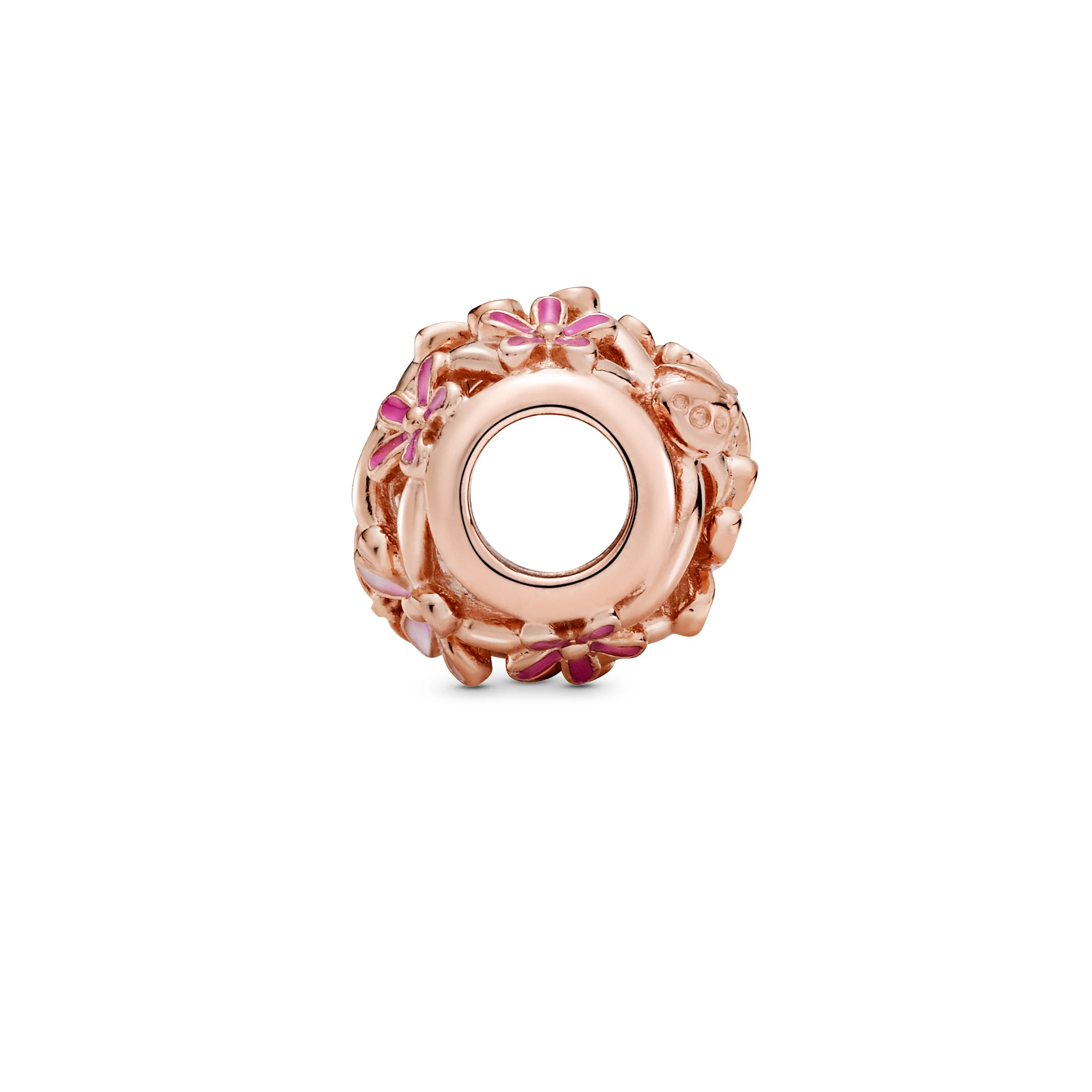 Daisy 14K Rose Gold-Plated Charm With Shaded Pink Enamel - Image 6