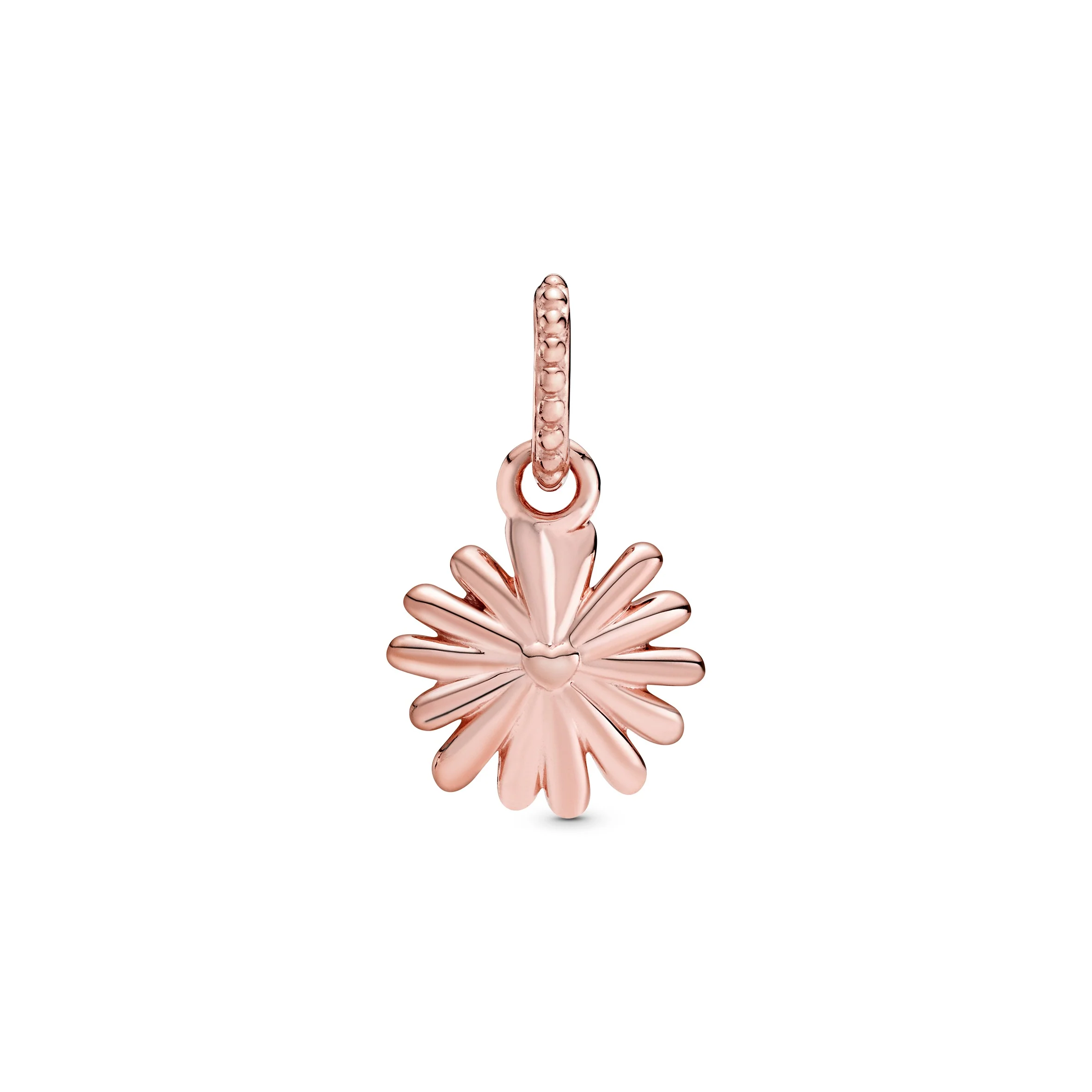 Daisy 14K Rose Gold-Plated Dangle With Clear Cubic Zirconia And Shaded Pink Enamel - Image 6