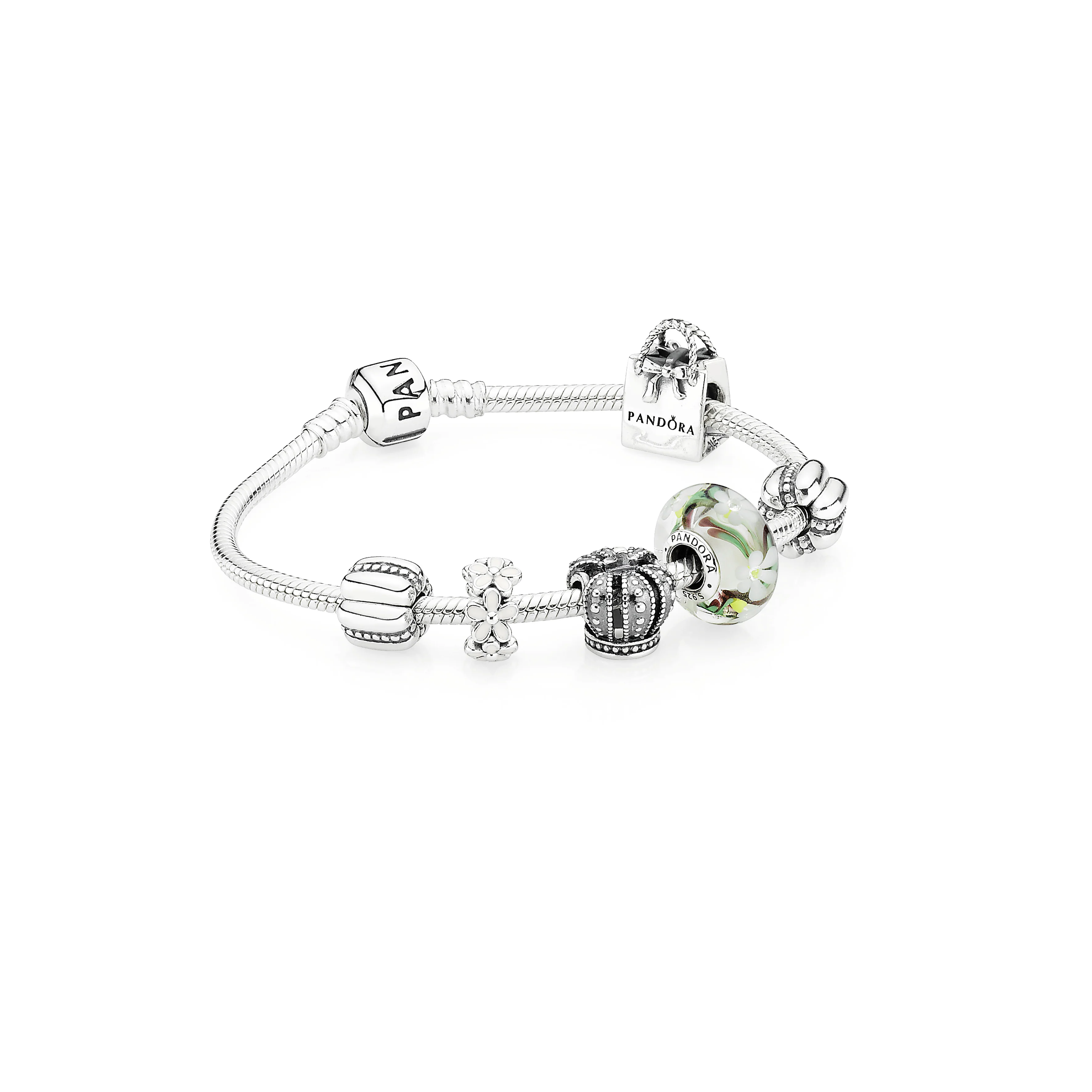 Daisy Silver Spacer With White Enamel - Image 4