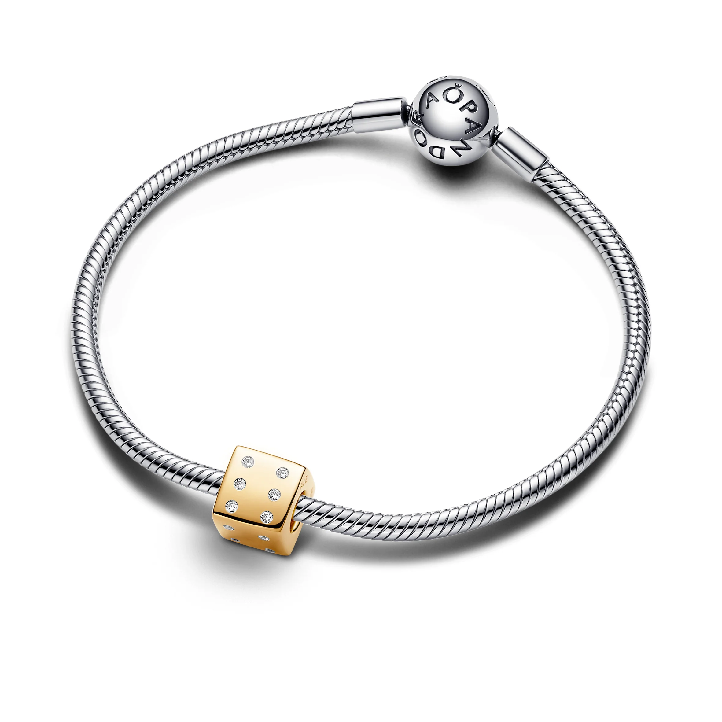 Dice 14K Gold-Plated Charm With Clear Cubic Zirconia - Image 6