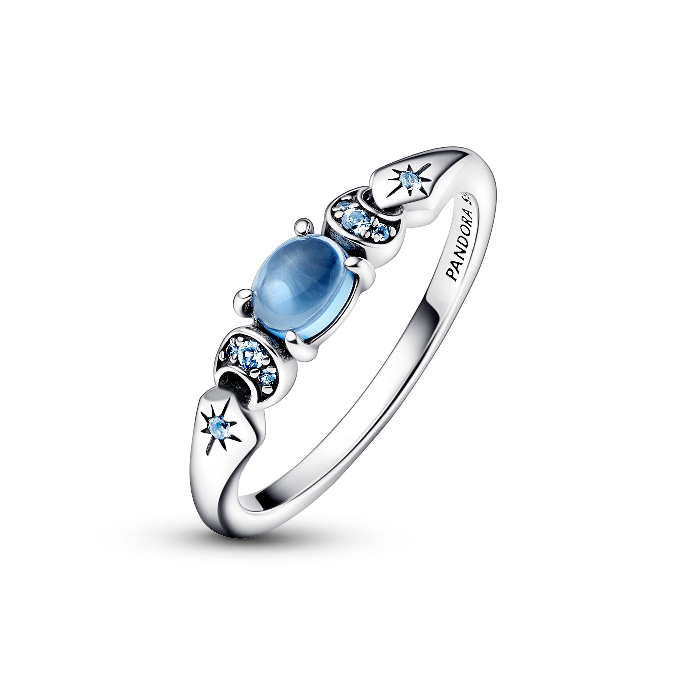 Disney Aladdin Jasmine Sterling Silver Ring With Icy Blue Crystal And Moonlight Blue Crystal - Image 4