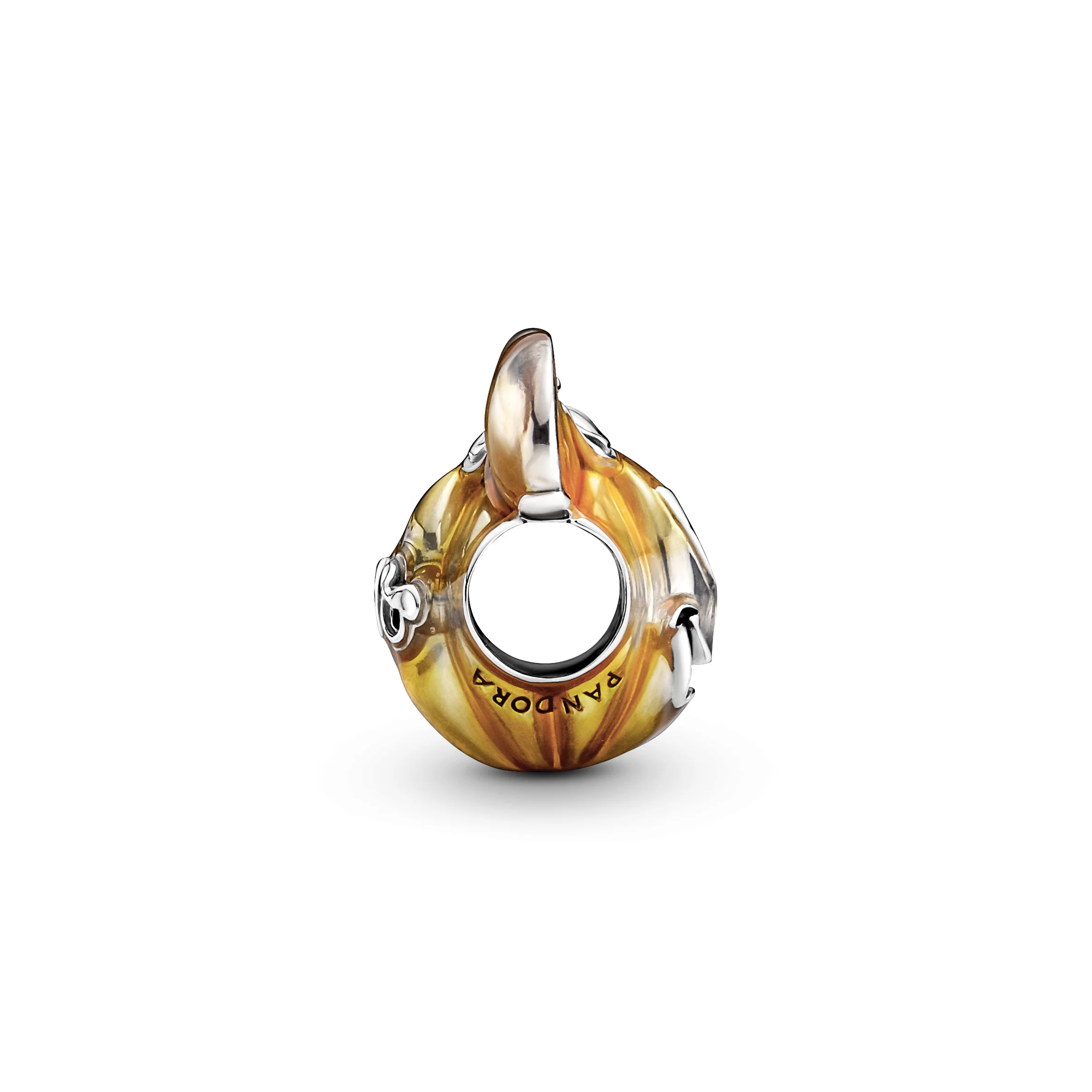 Disney Mickey Pumpkin Sterling Silver Charm With Transparent Orange Enamel - Image 4