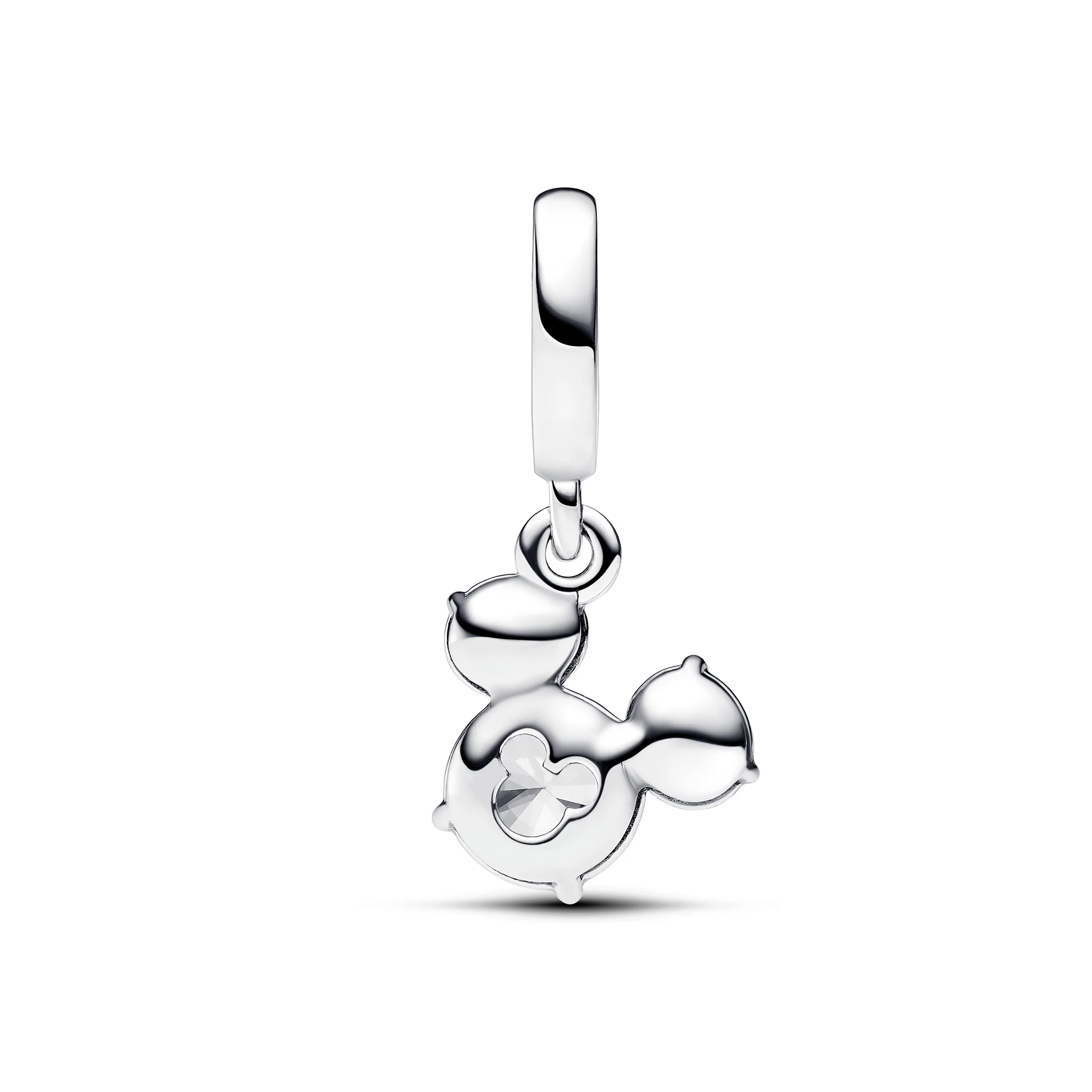 Disney Mickey Silhouette Sterling Silver Dangle With Clear Cubic Zirconia - Image 3