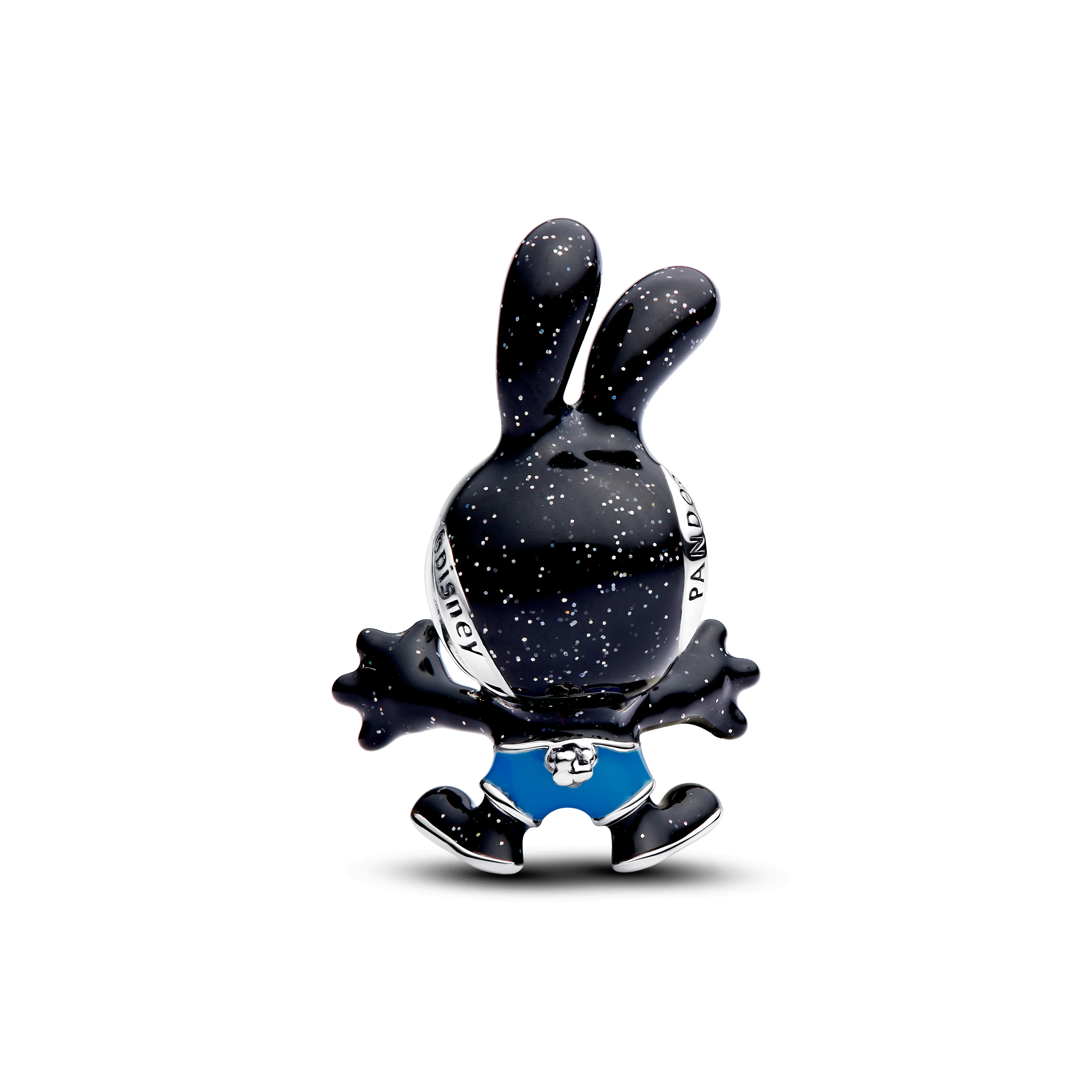 Disney Oswald Sterling Silver Charm With Red, Blue And Glittery Black Enamel - Image 3