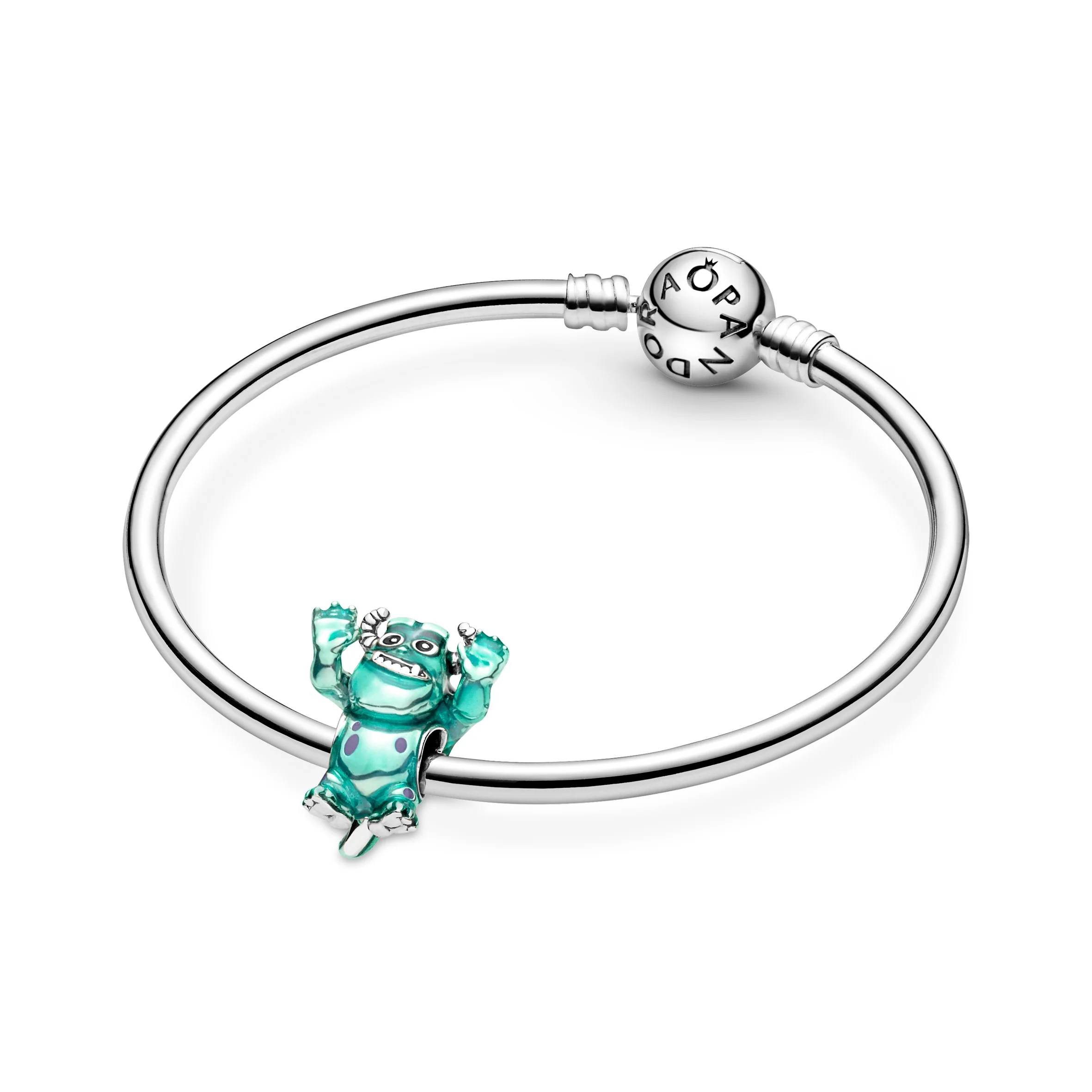 Disney Pixar Sulley Sterling Silver Charm With Black, Pink And Transparent Blue Enamel - Image 4