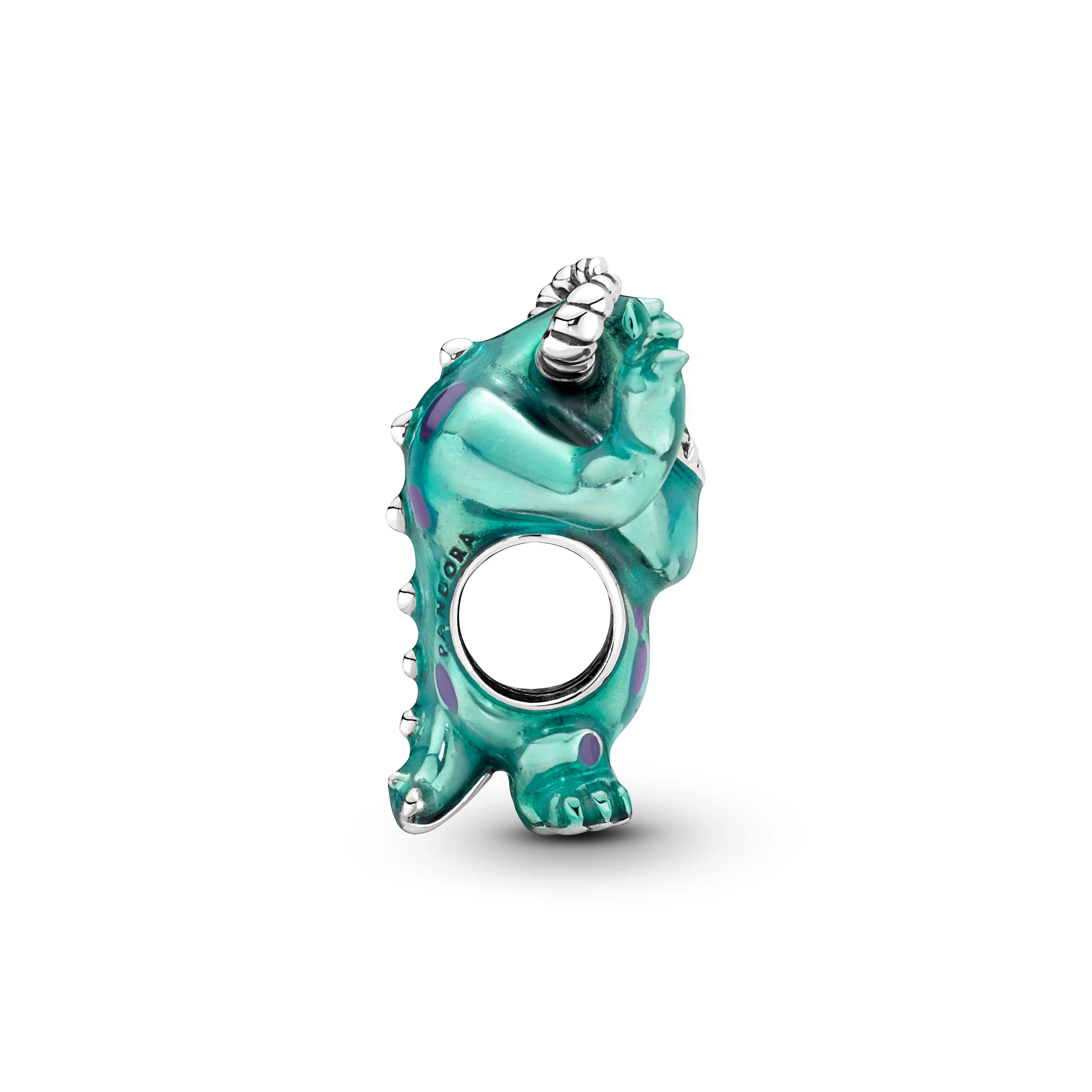 Disney Pixar Sulley Sterling Silver Charm With Black, Pink And Transparent Blue Enamel - Image 6