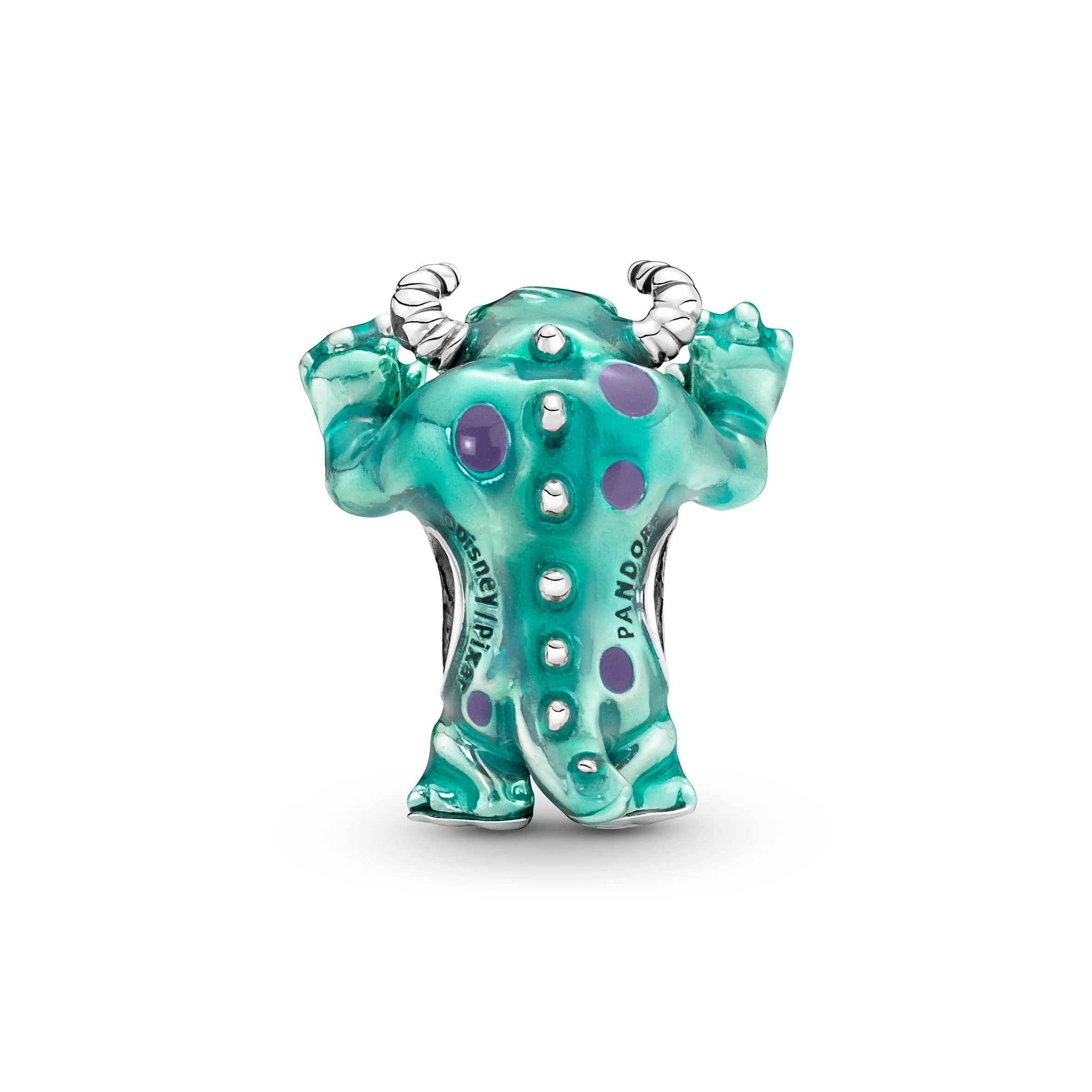Disney Pixar Sulley Sterling Silver Charm With Black, Pink And Transparent Blue Enamel - Image 7