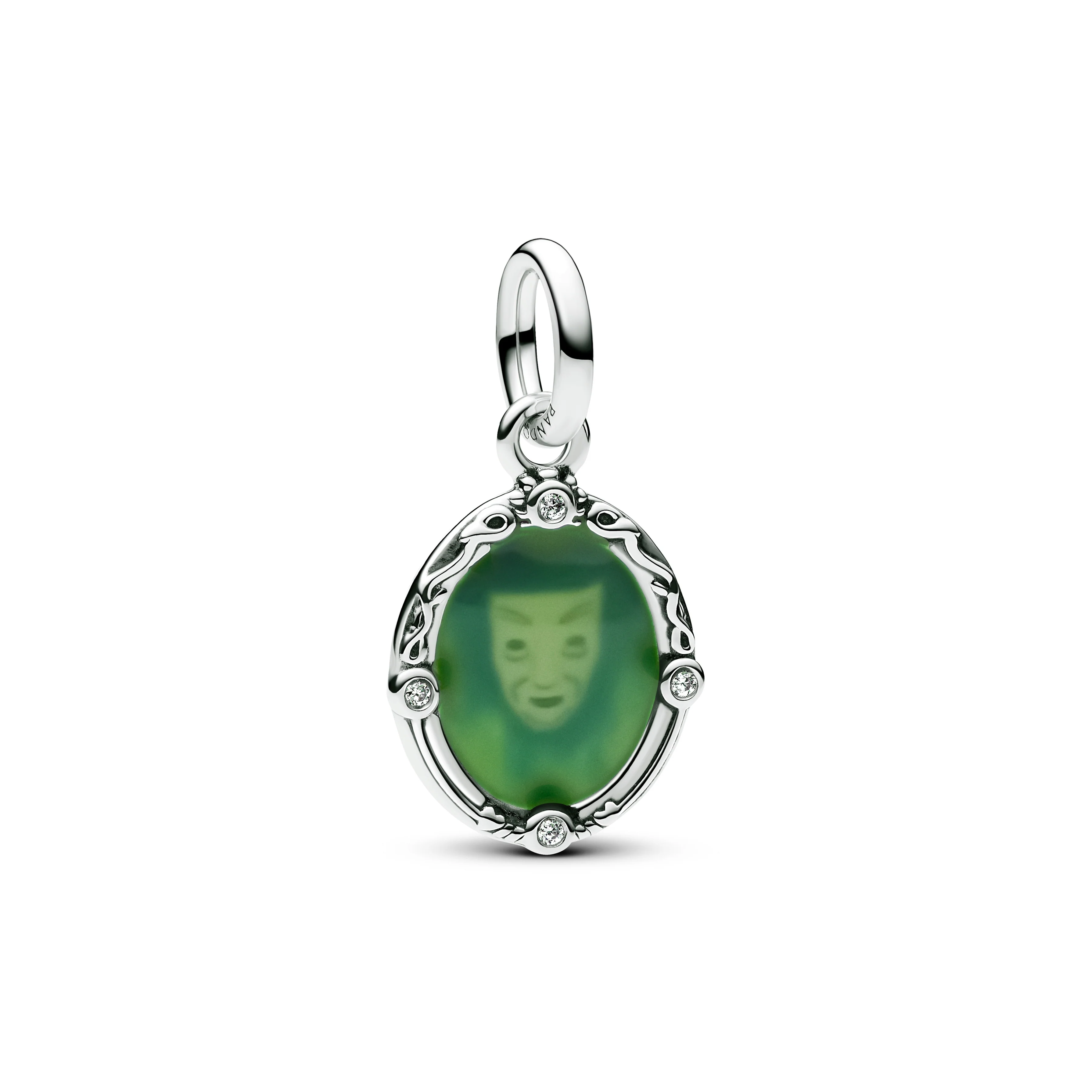 Disney Snow White Mirror Sterling Silver Dangle With Clear Cubic Zirconia And Color Changing Enamel - Image 4