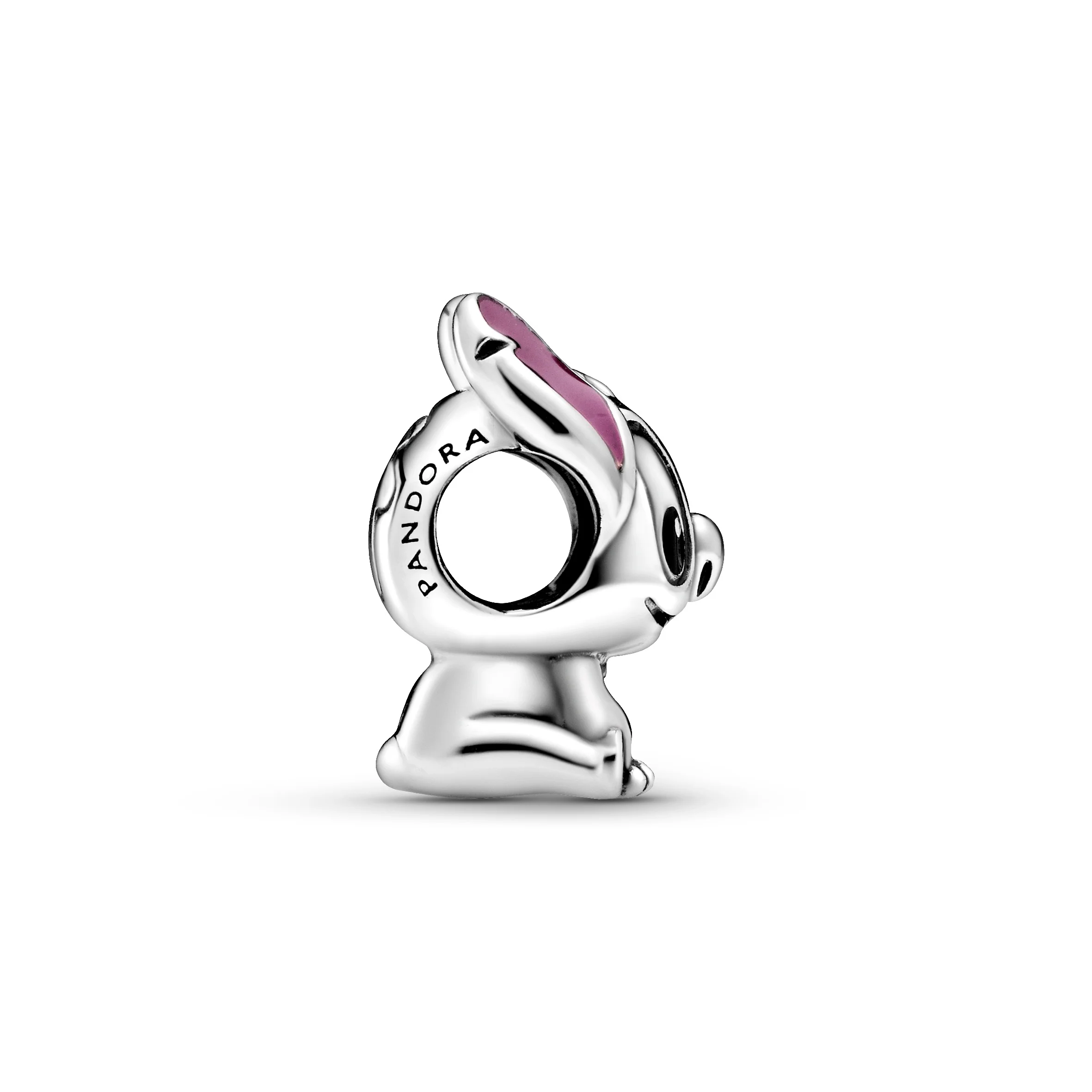 Disney Stitch Silver Charm With Black And Purple Enamel - Image 3
