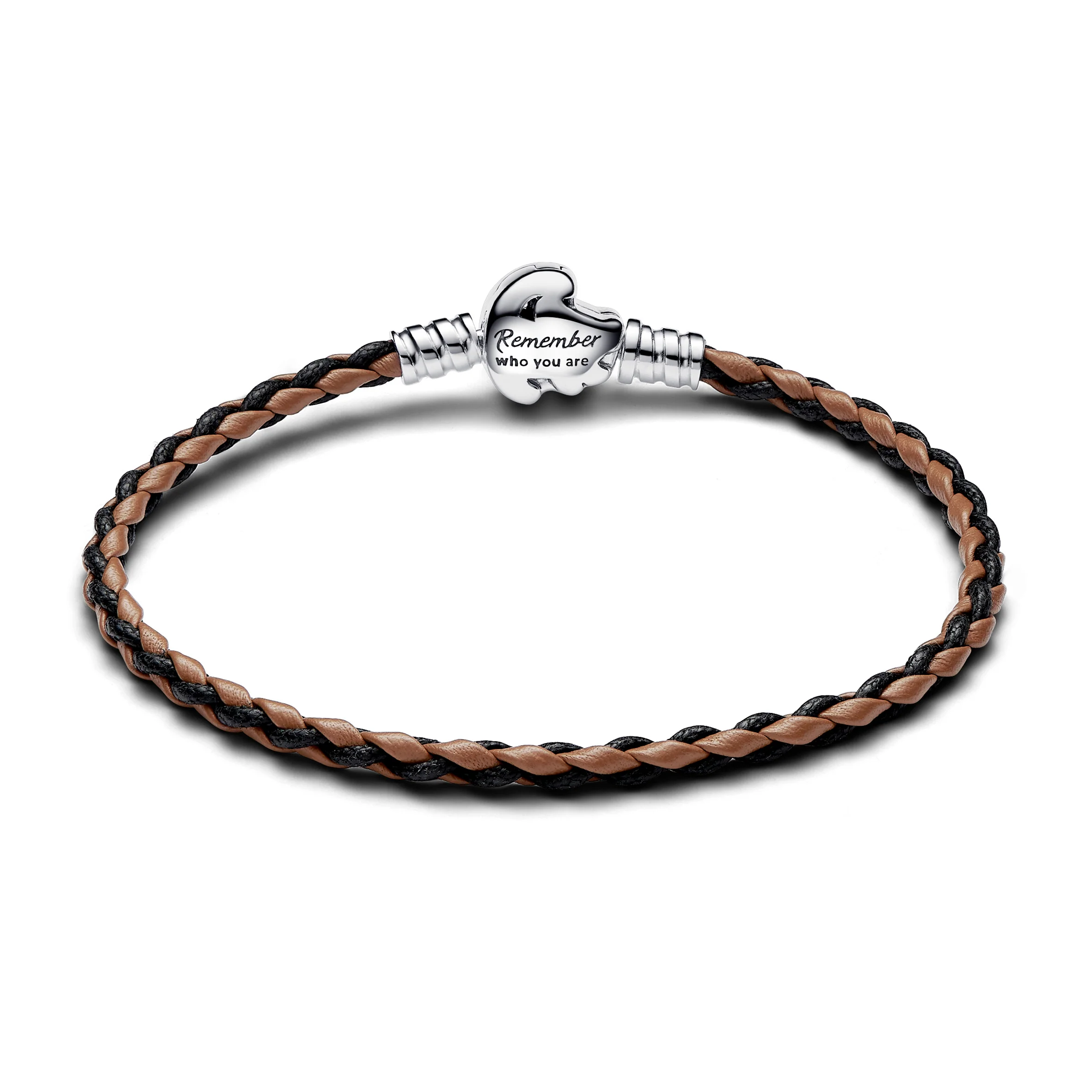 Disney The Lion King Sterling Silver Bracelet With Brown And Black Leather - Image 2