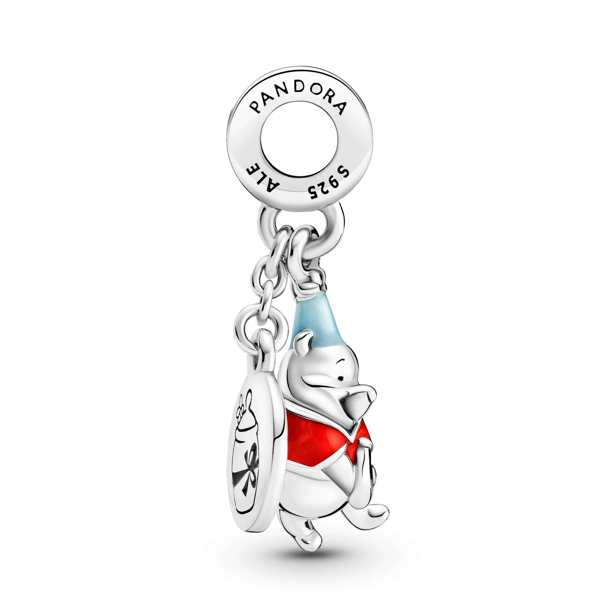 Disney Winnie The Pooh Sterling Silver Dangle With Red And Blue Enamel - Image 3