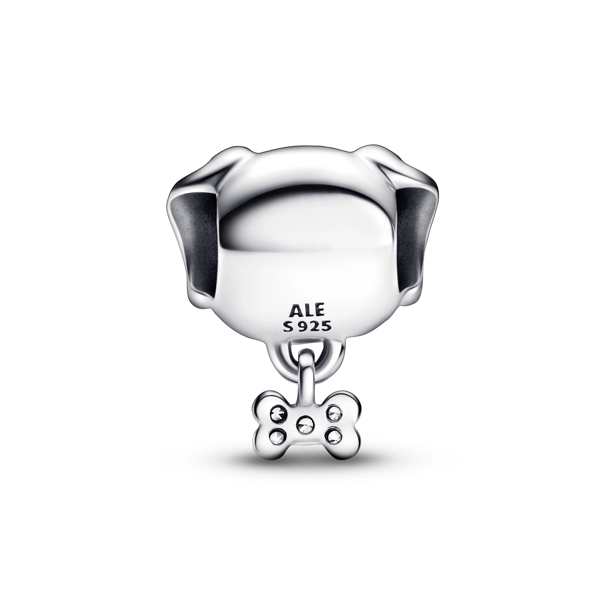 Dog Sterling Silver Charm With Clear Cubic Zirconia - Image 5