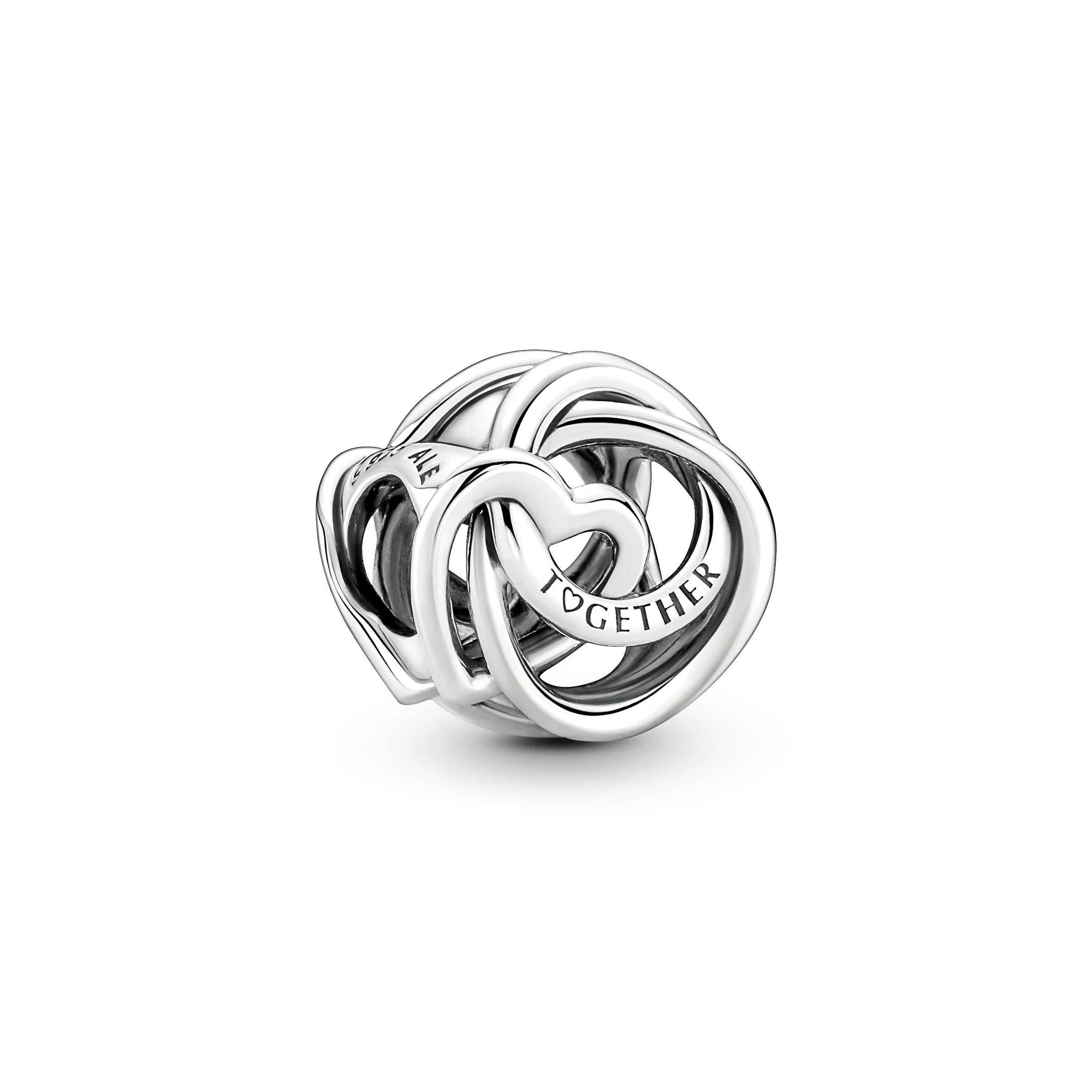 Encircled Heart Sterling Silver Charm